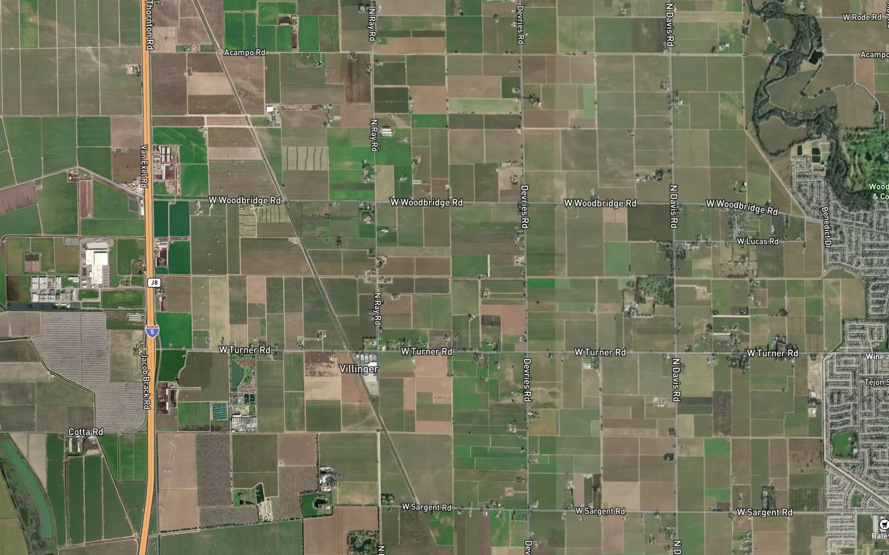Satellite map of the West Main Canal