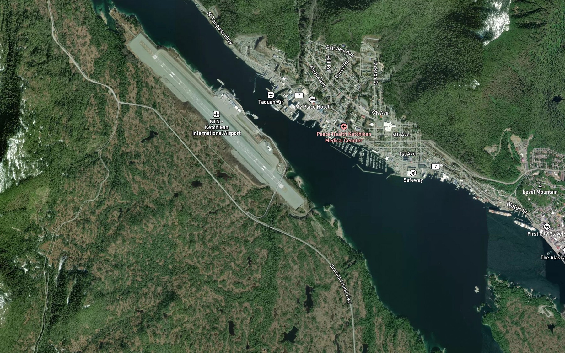 Satellite map of the Government Creek