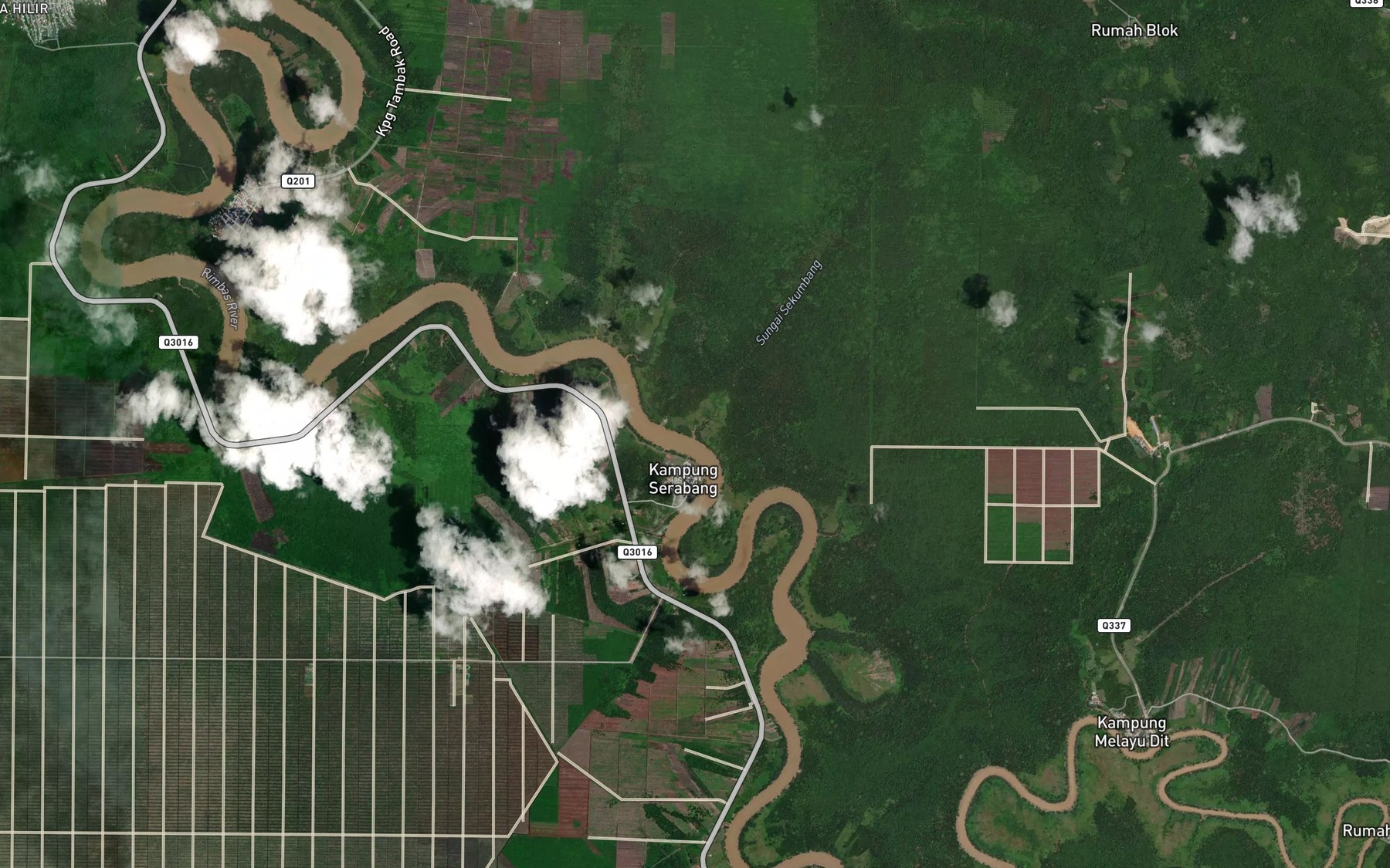 Satellite map of the Sungai Sekumbang