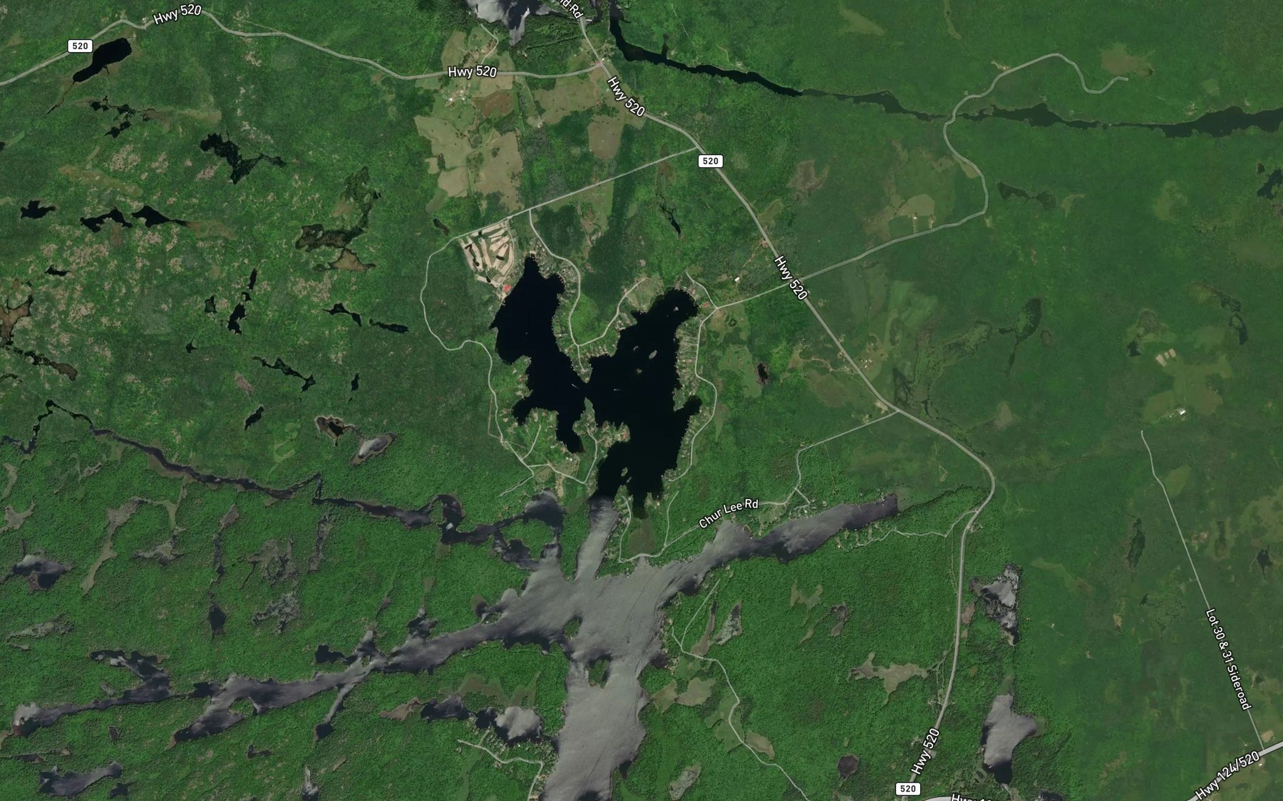 Satellite map of the Gibsons Bay