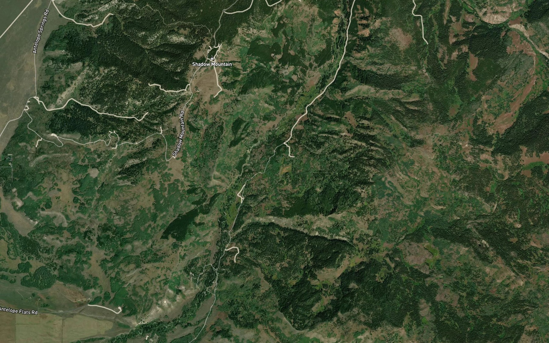 Satellite map of the Hardeman Reservoir