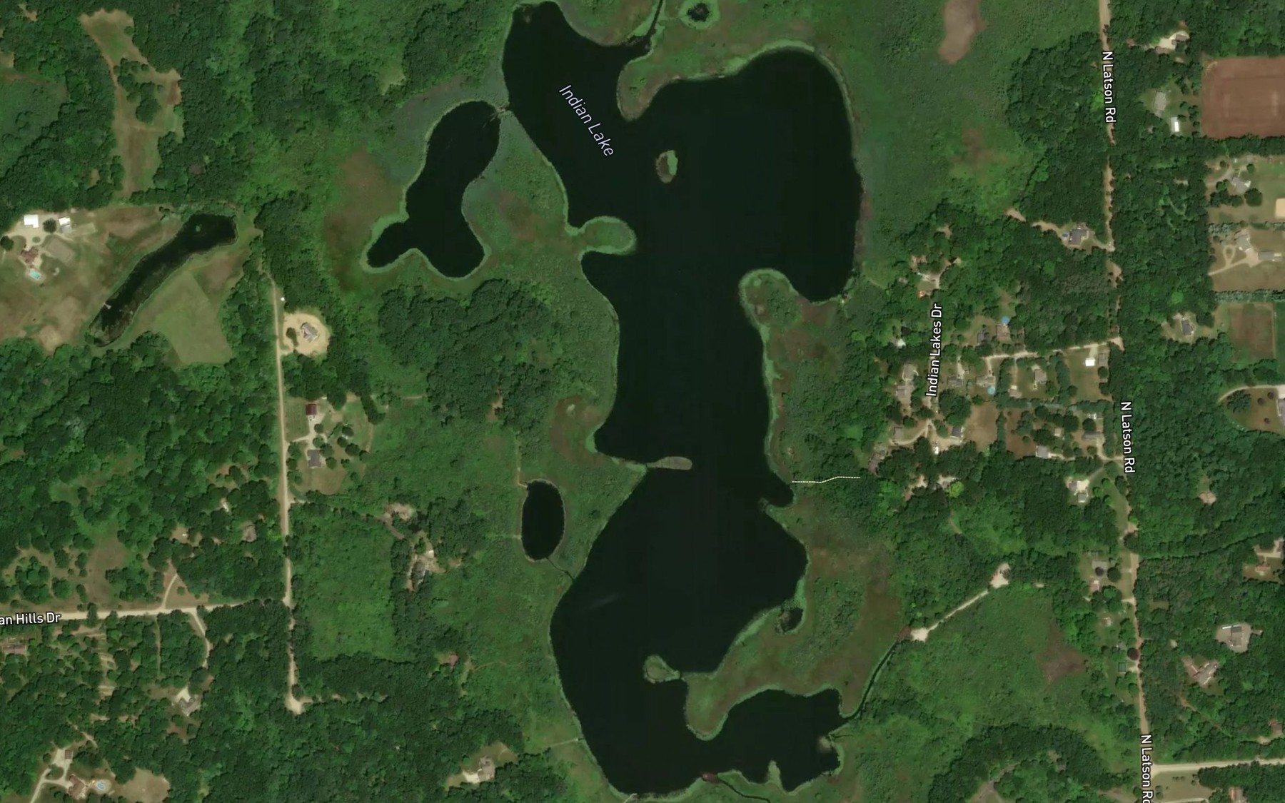 Satellite map of the Indian Lake