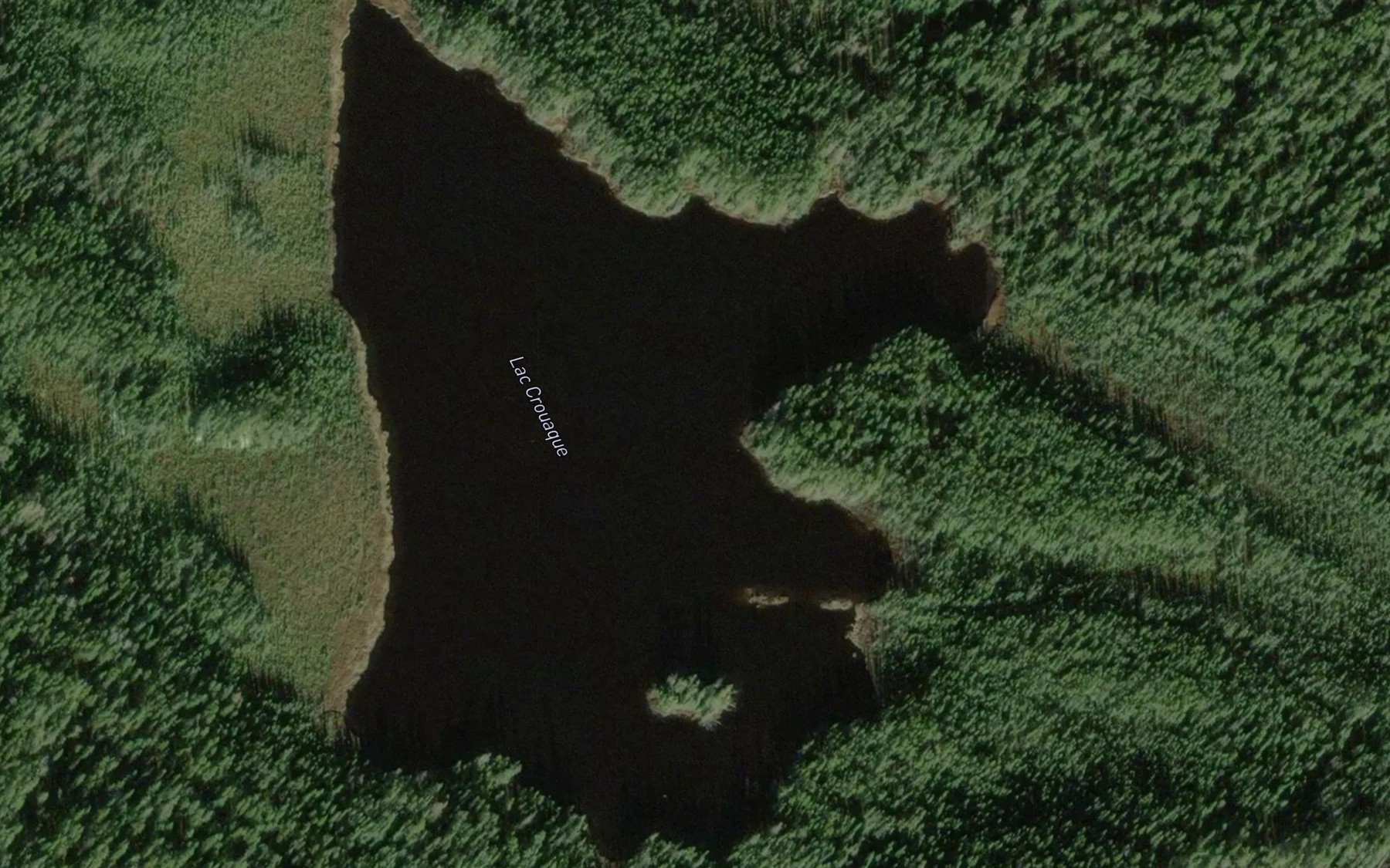 Satellite map of the Lac Crouaque