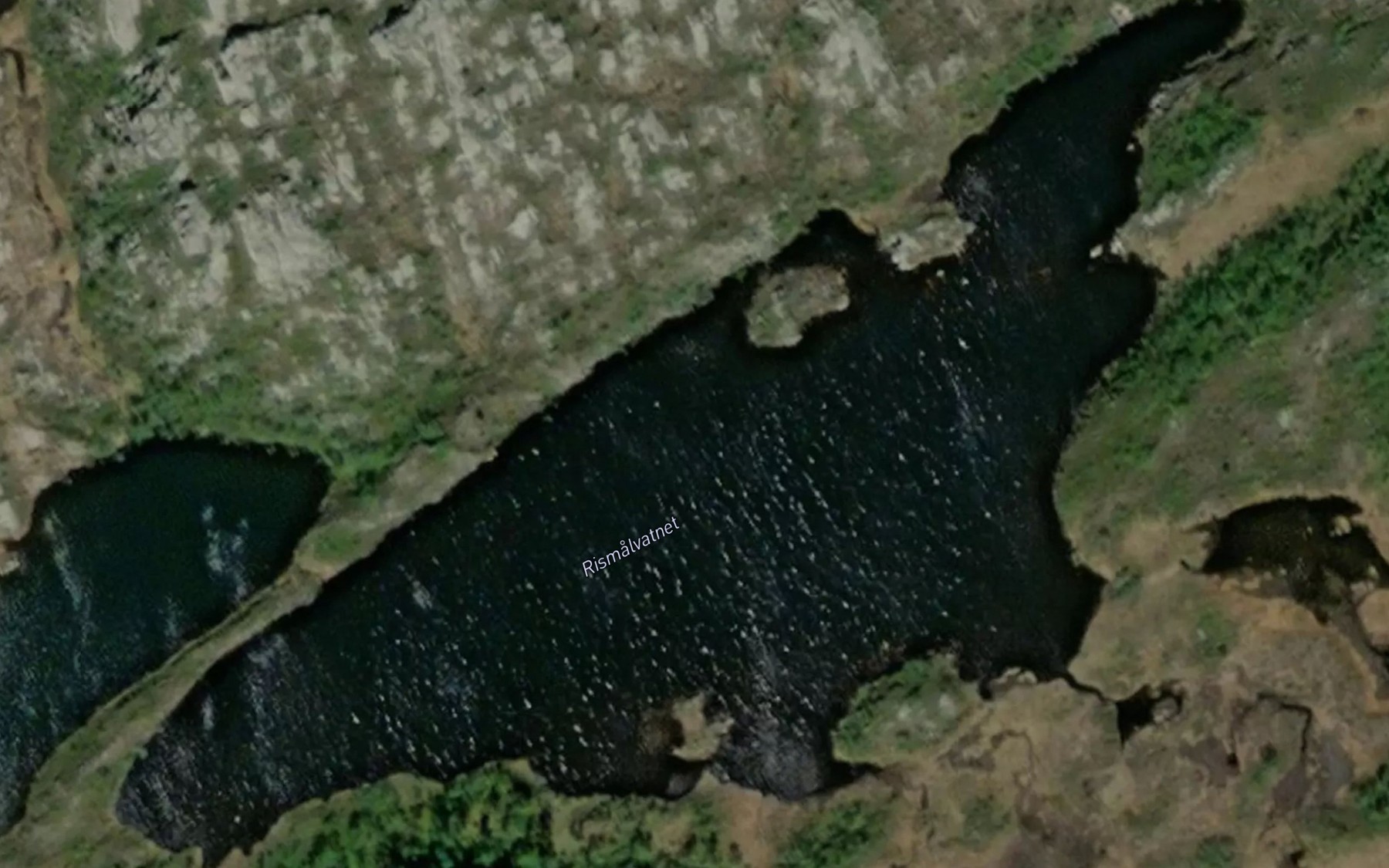 Satellite map of the Rismalsdalsvatnet