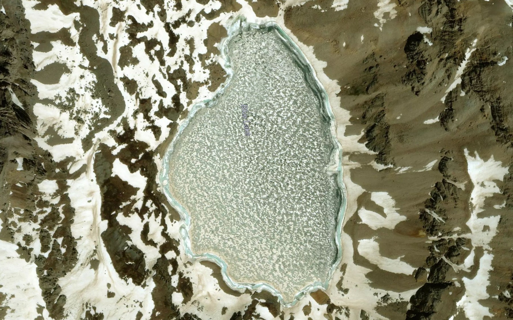 Satellite map of the Blue Lake