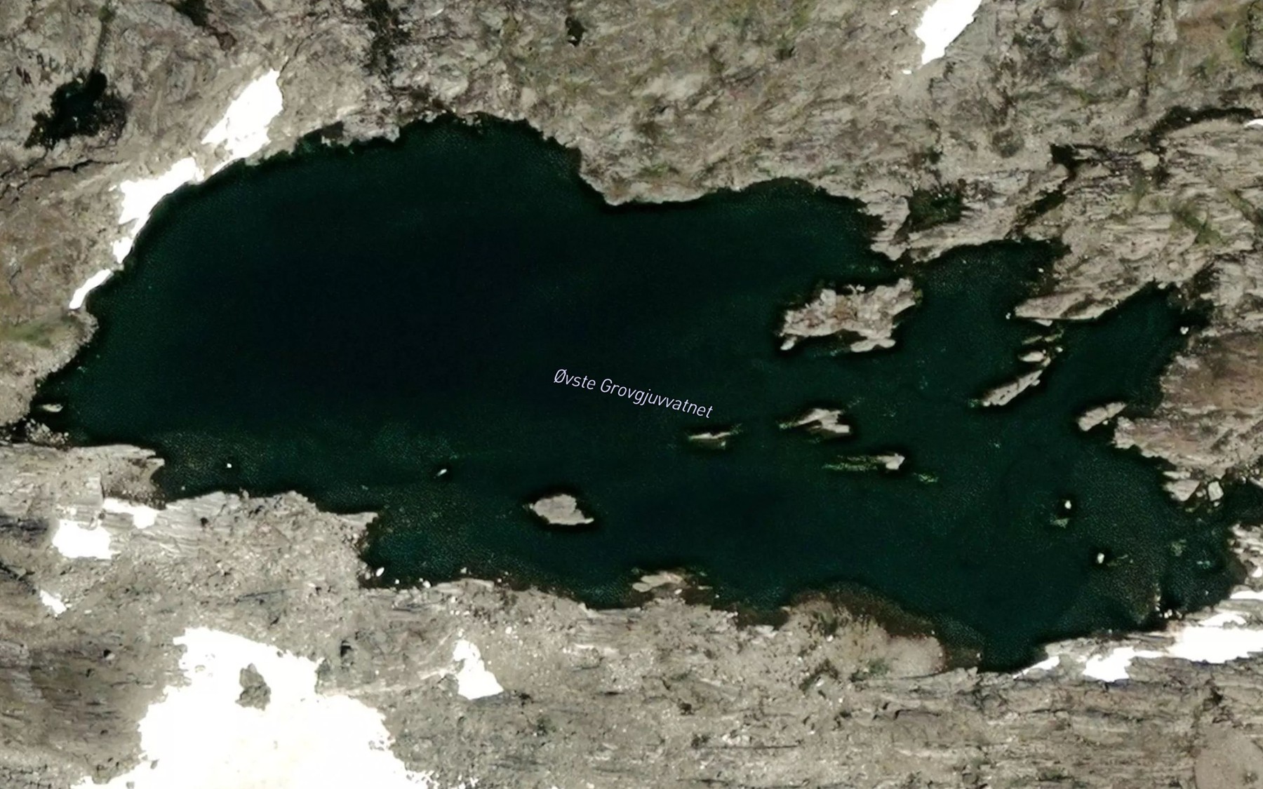 Satellite map of the Ovre Grovgjuvvatnet