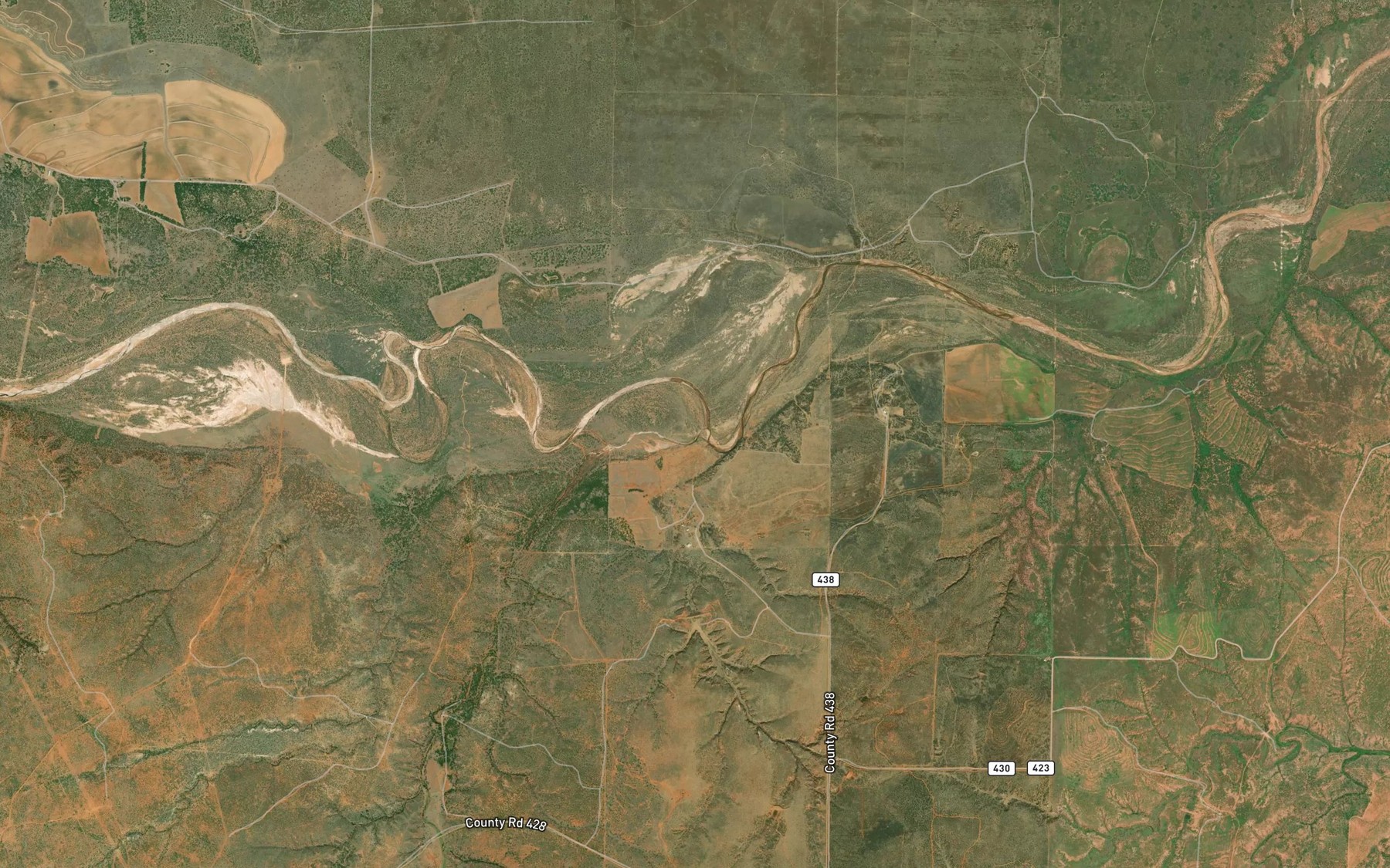 Satellite map of the A B C Creek
