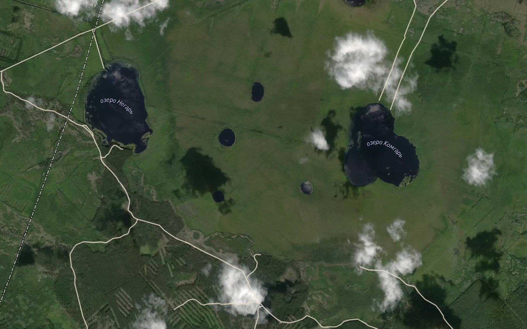 Satellite map of the Ozero Gorovatoye