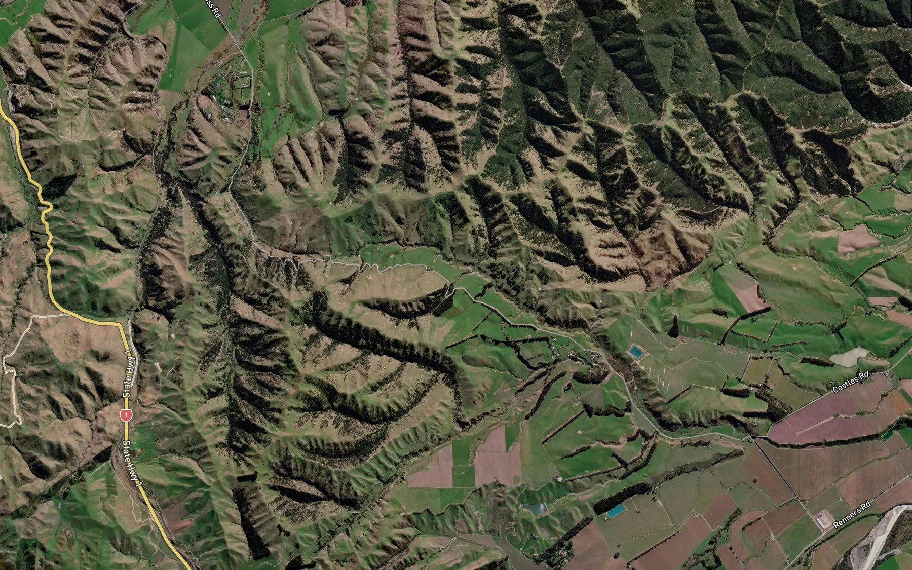 Satellite map of the Boundary Stream