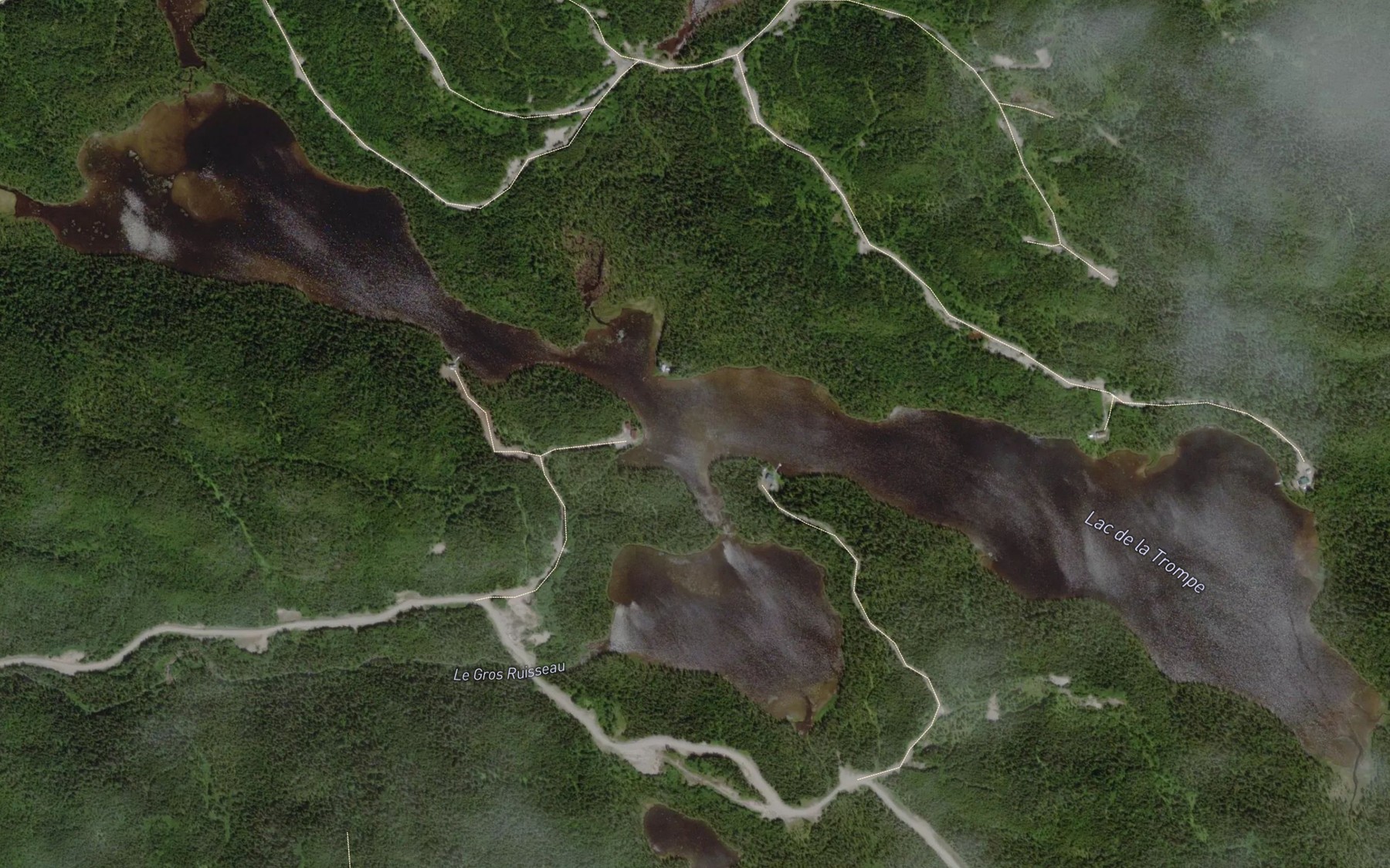 Satellite map of the Lac de la Trompe