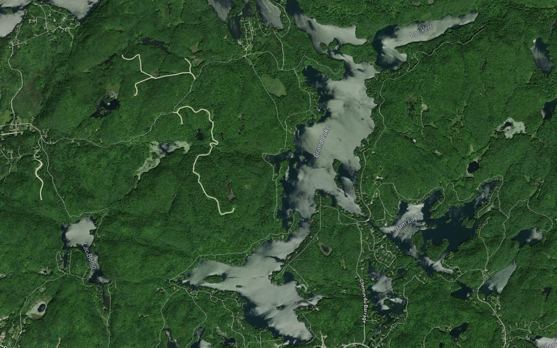 Satellite map of the Lac Grand