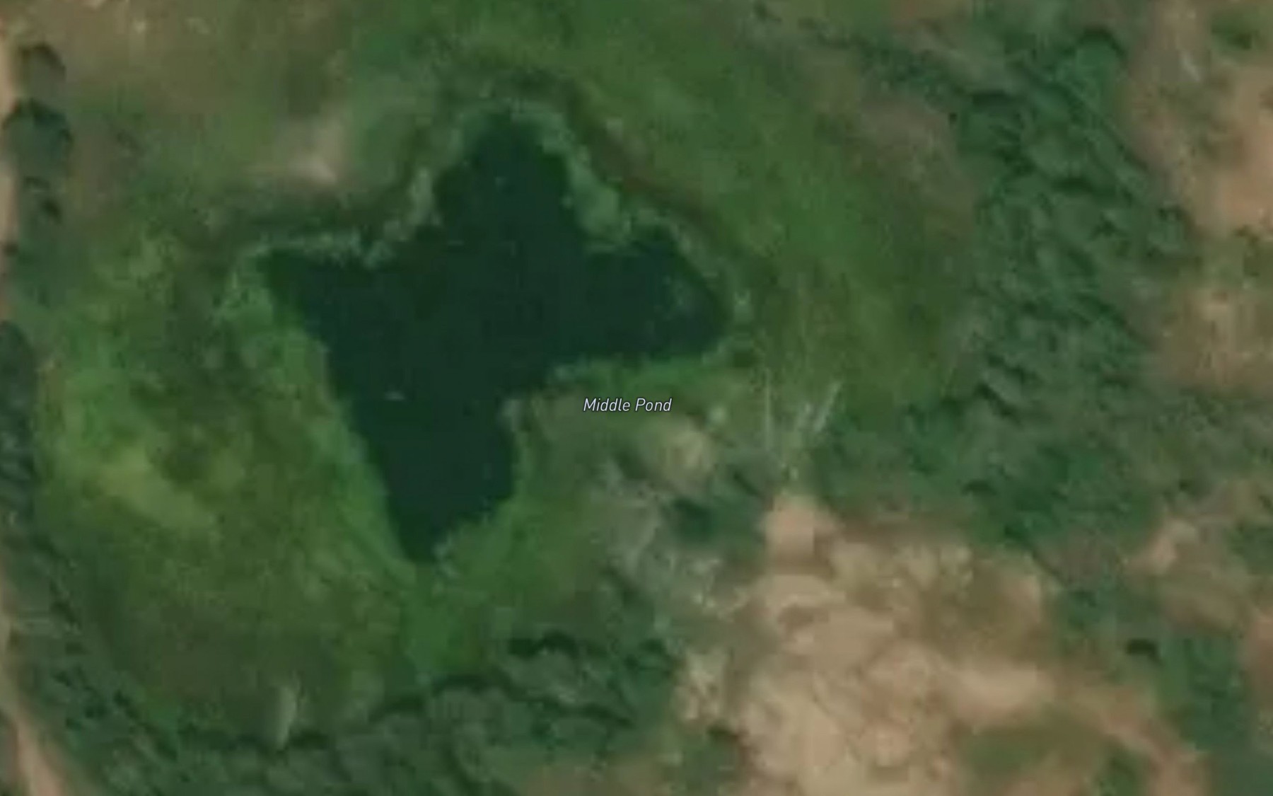 Satellite map of the Middle Pond