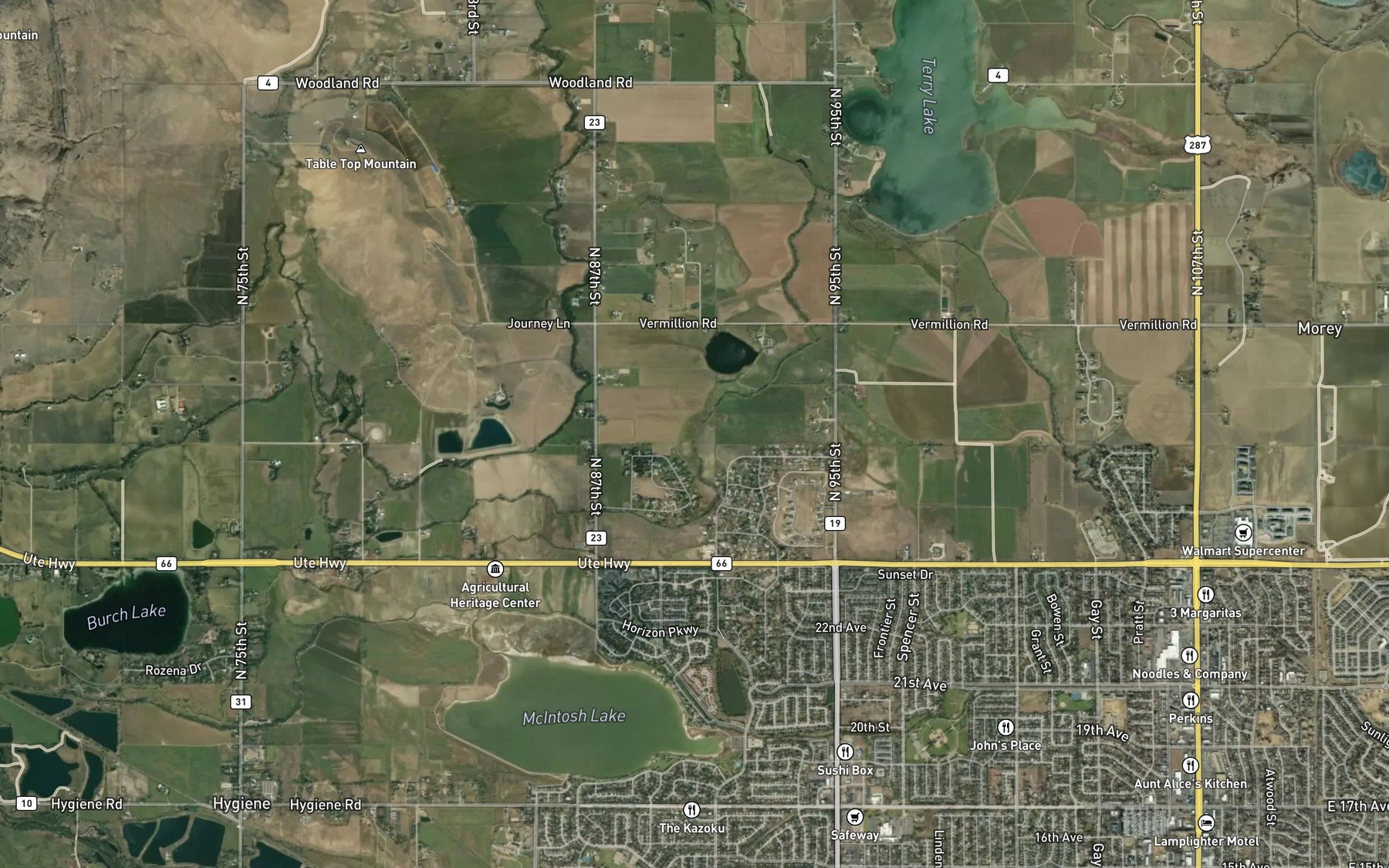 Satellite map of the Rough and Ready Ditch