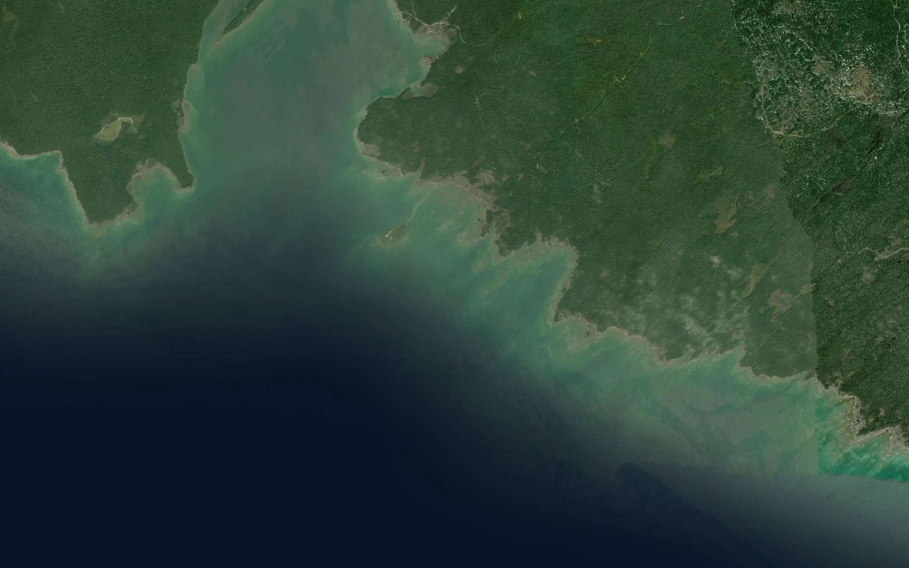 Satellite map of the Todman Reef