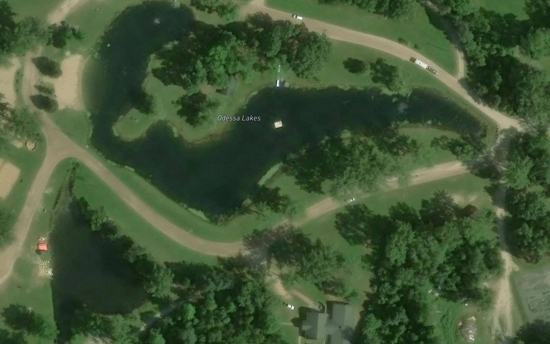 Satellite map of the Odessa Lakes