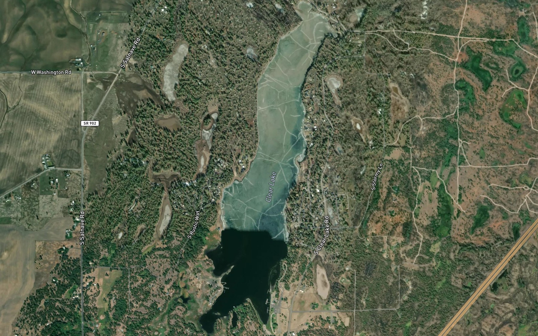 Satellite map of the Clear Lake