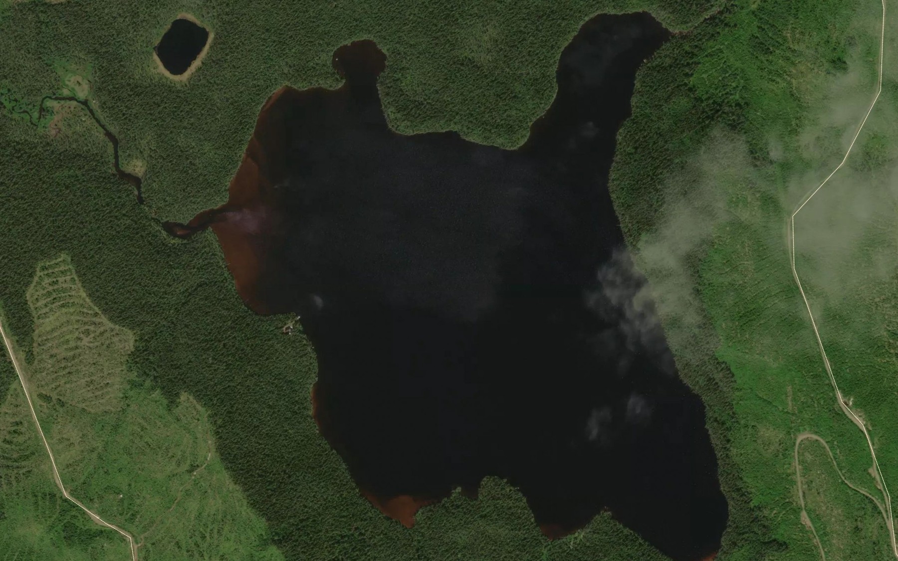 Satellite map of the Lac Echo