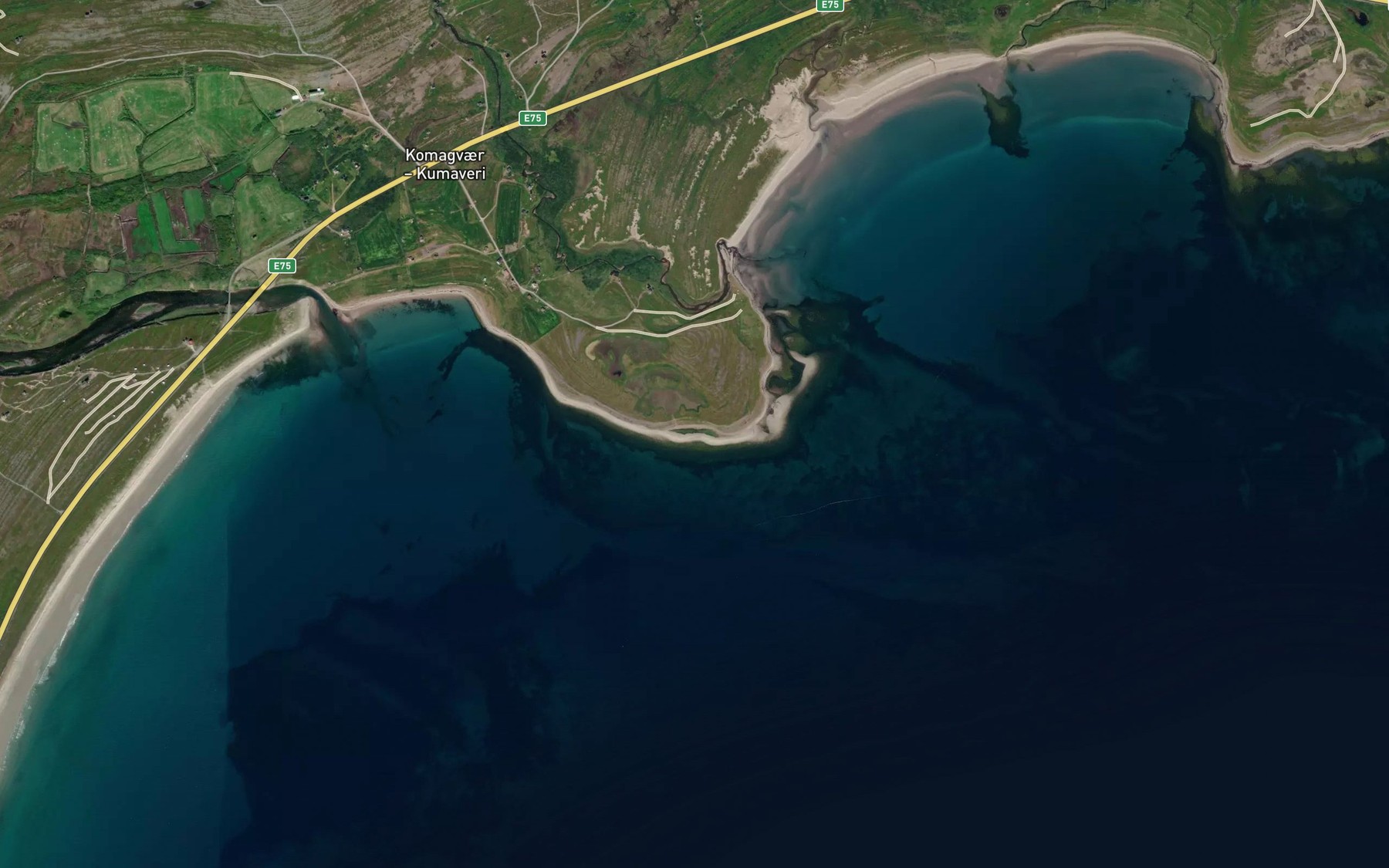 Satellite map of the Sinavatnet