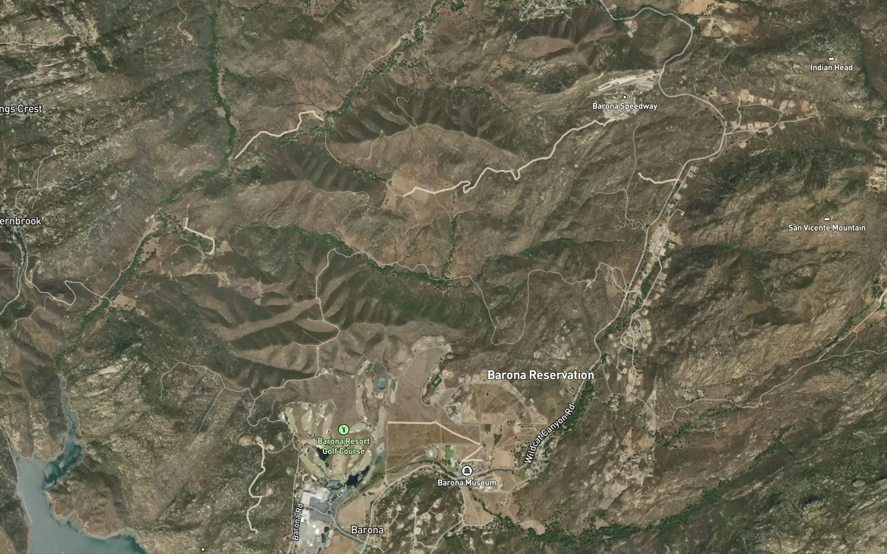 Satellite map of the Daly Creek