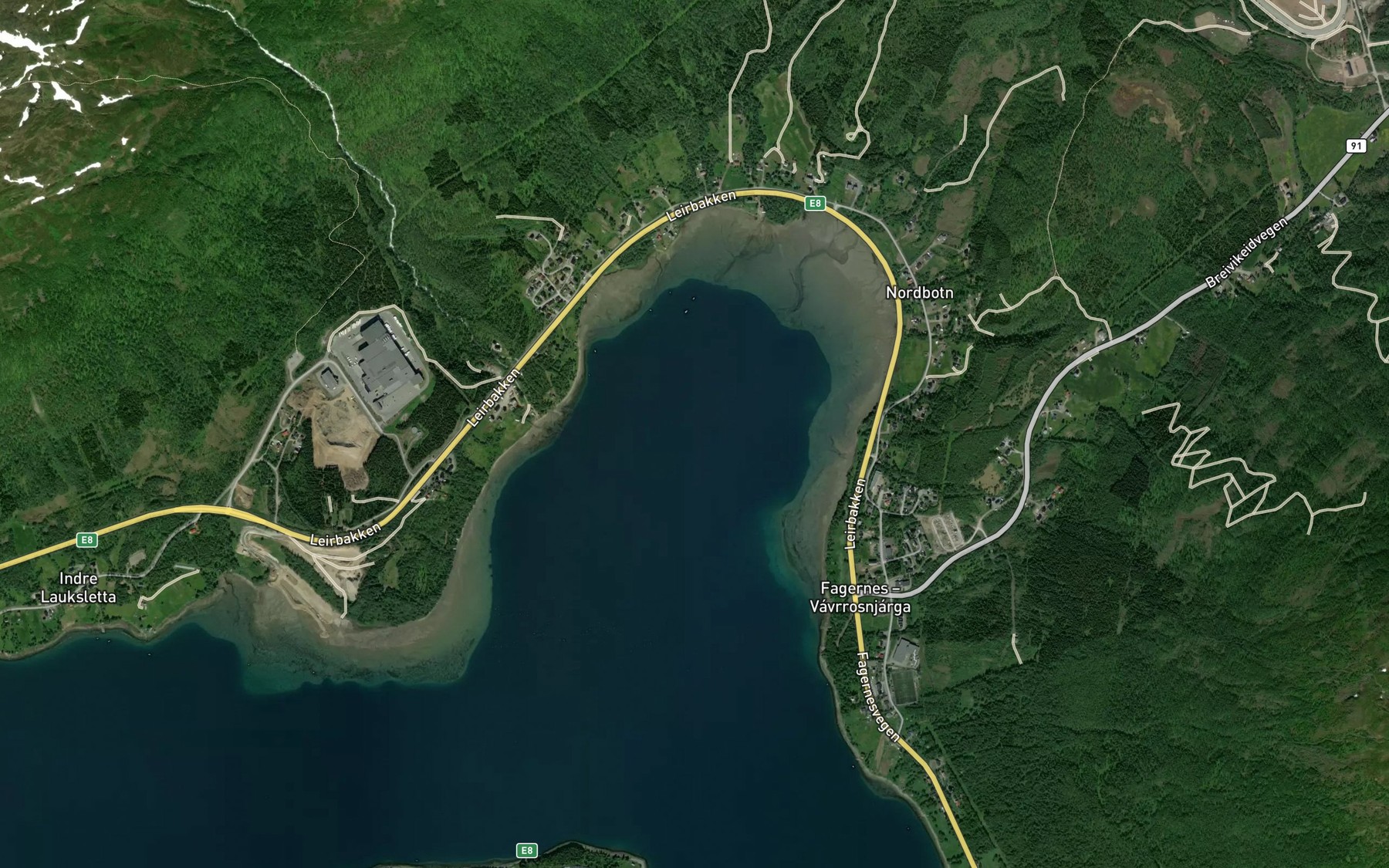 Satellite map of the Nordbotn