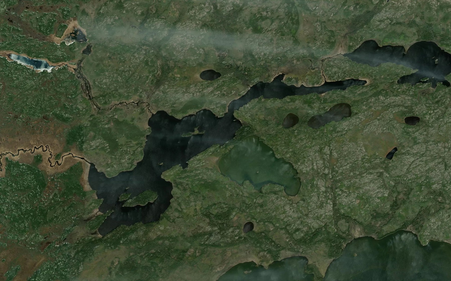 Satellite map of the Tkachuk Lake