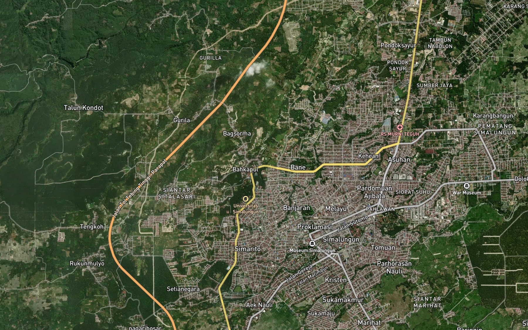 Satellite map of the Bah Banai