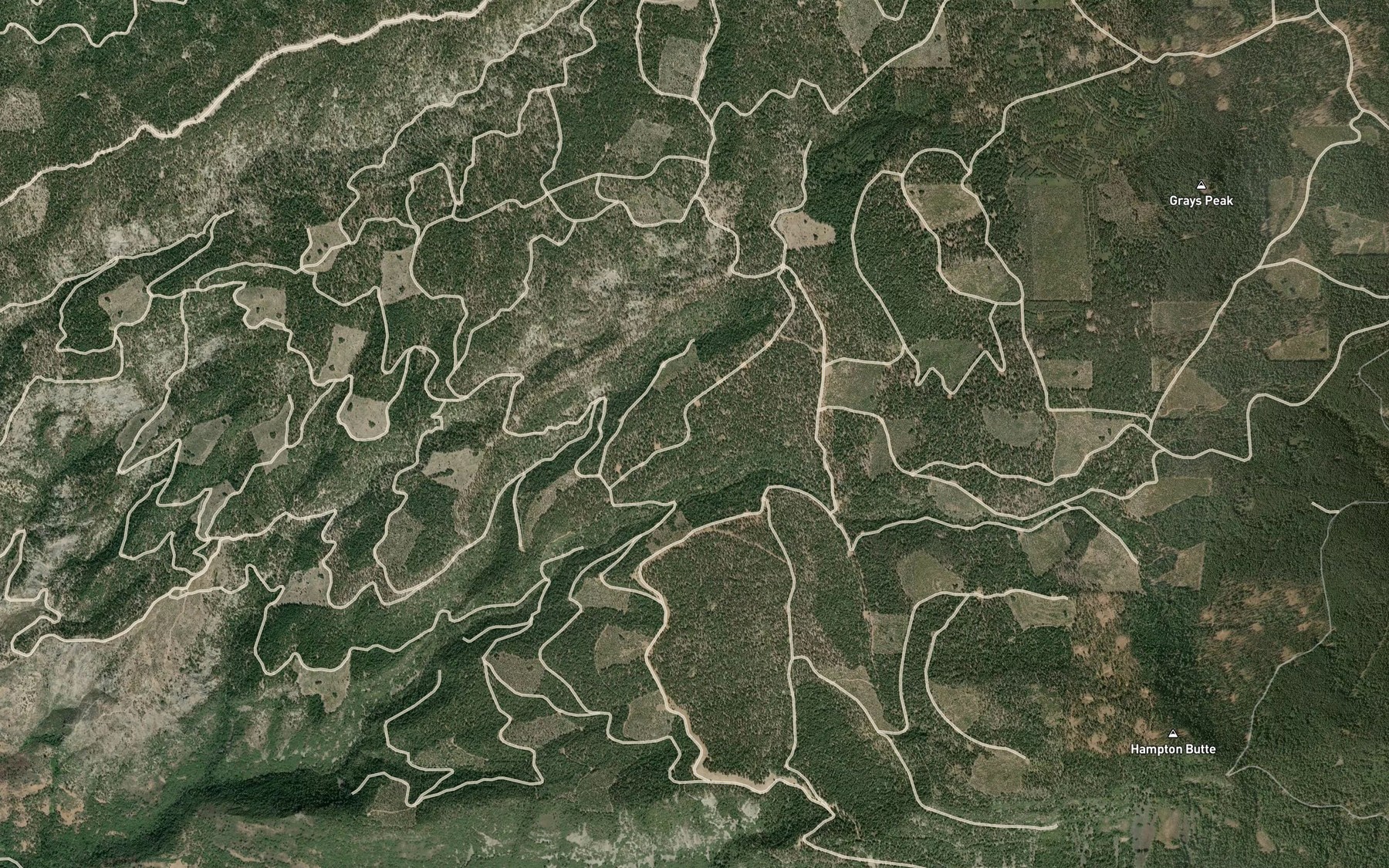 Satellite map of the Sugarpine Spring