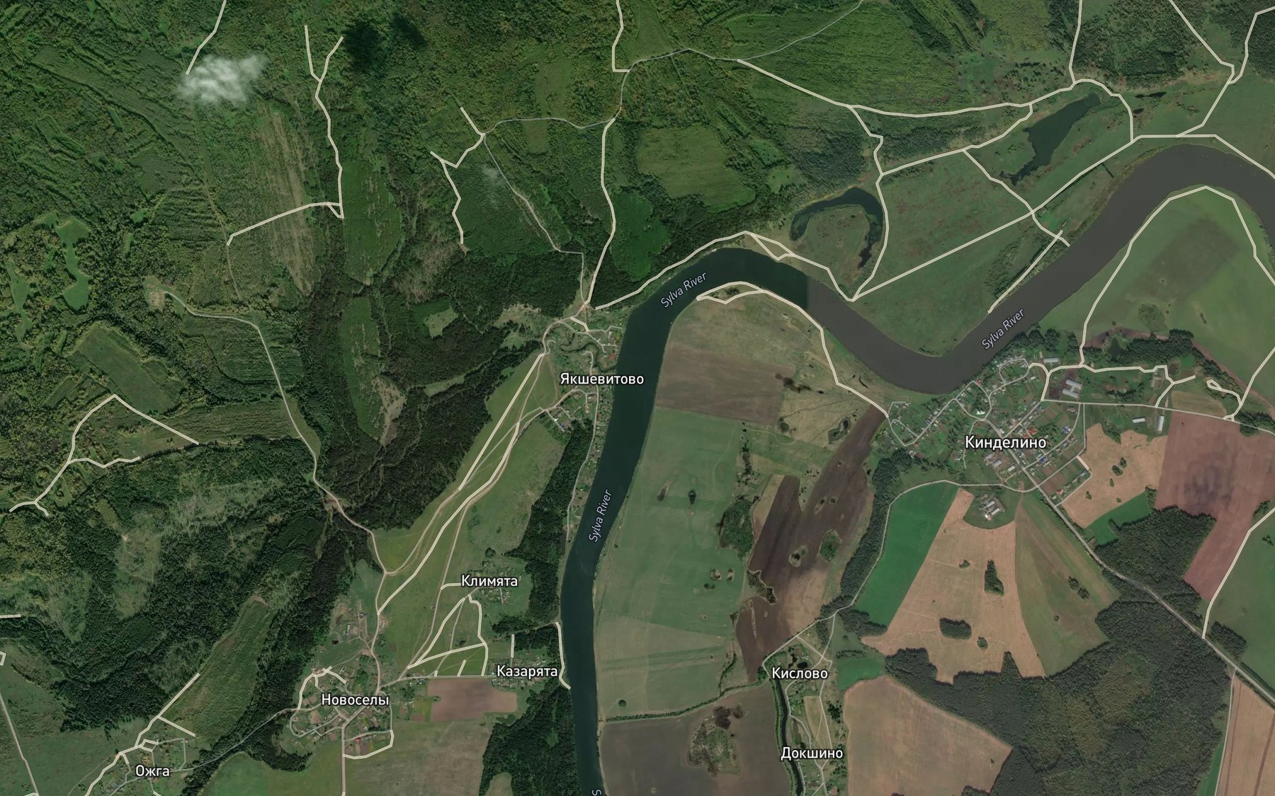 Satellite map of the Malaya Yakshovka