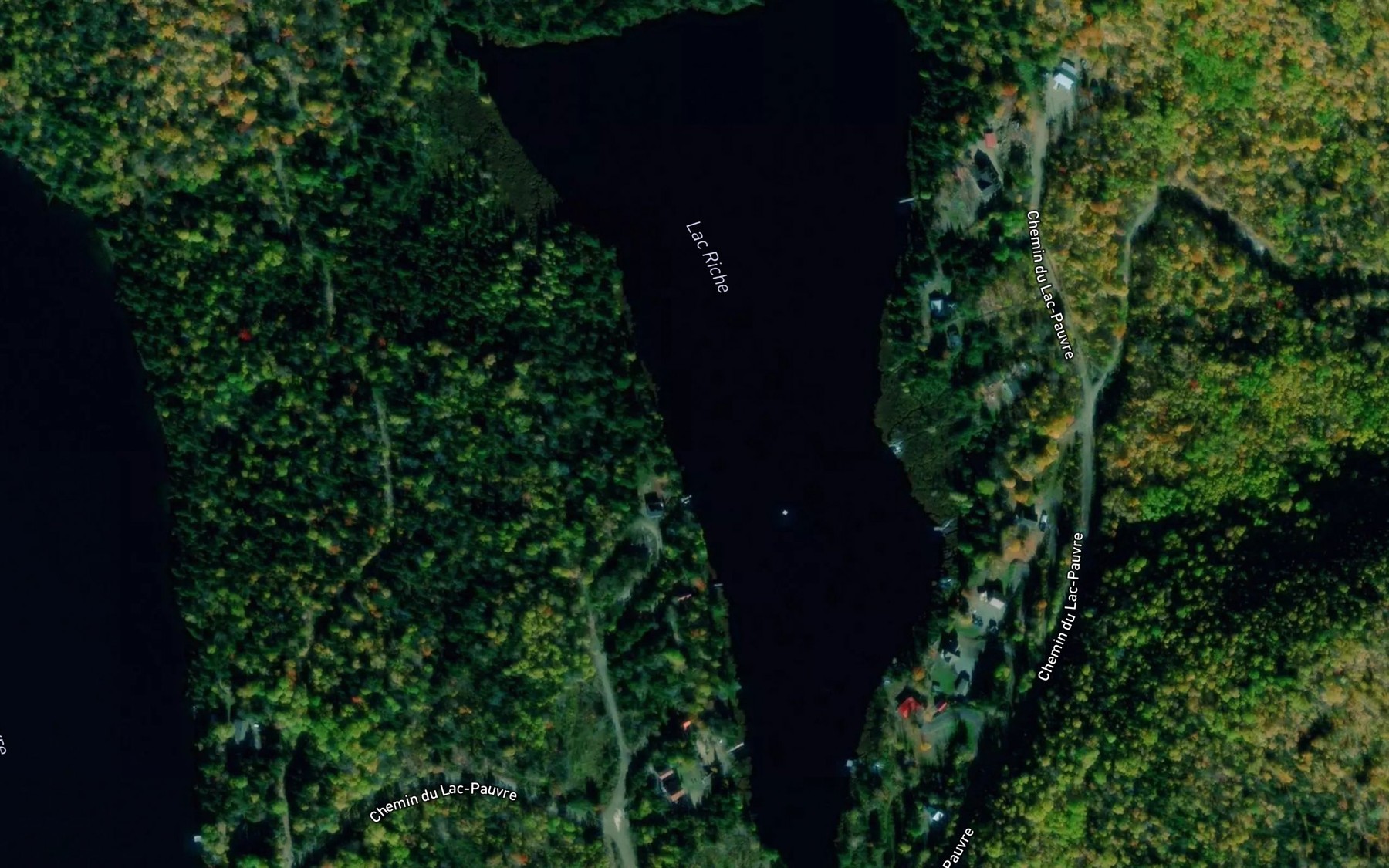 Satellite map of the Lac Riche