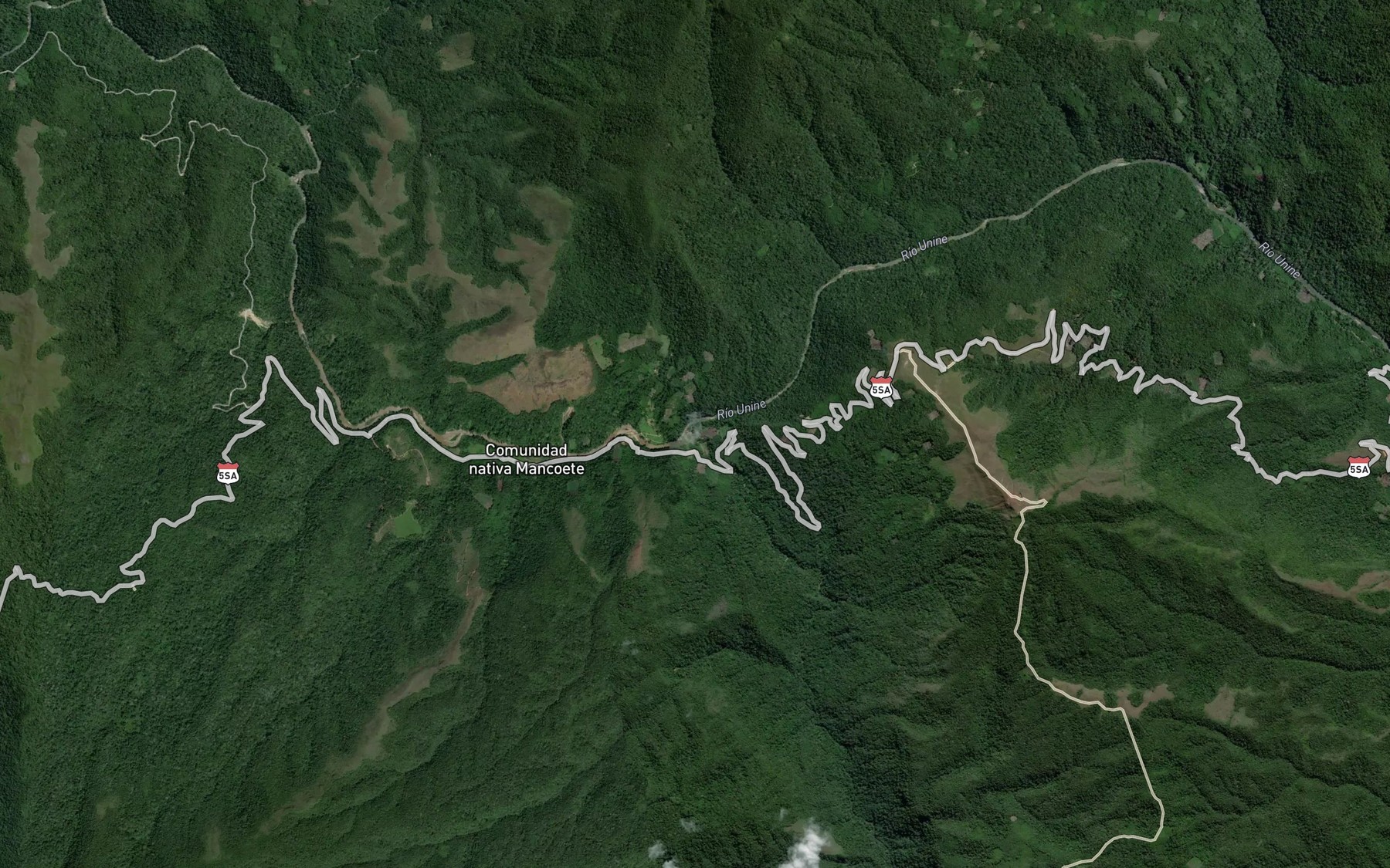 Satellite map of the Quebrada Meritari