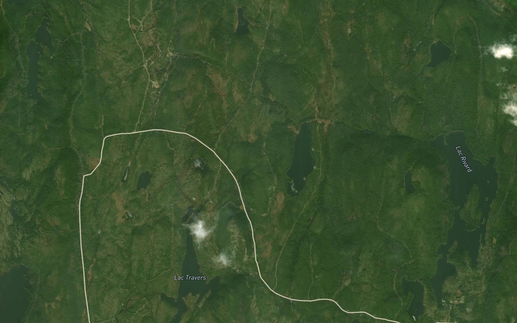 Satellite map of the Lac a Florent