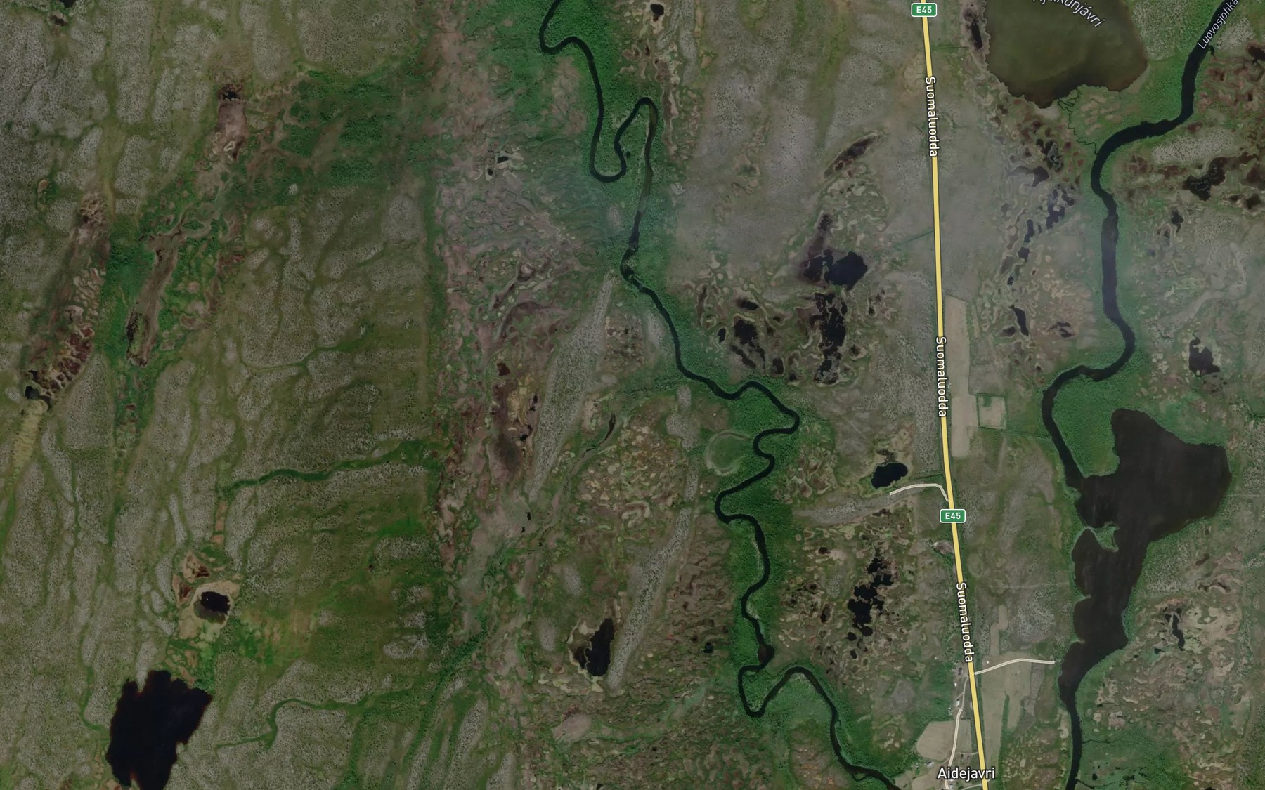 Satellite map of the Gardnjilajohka