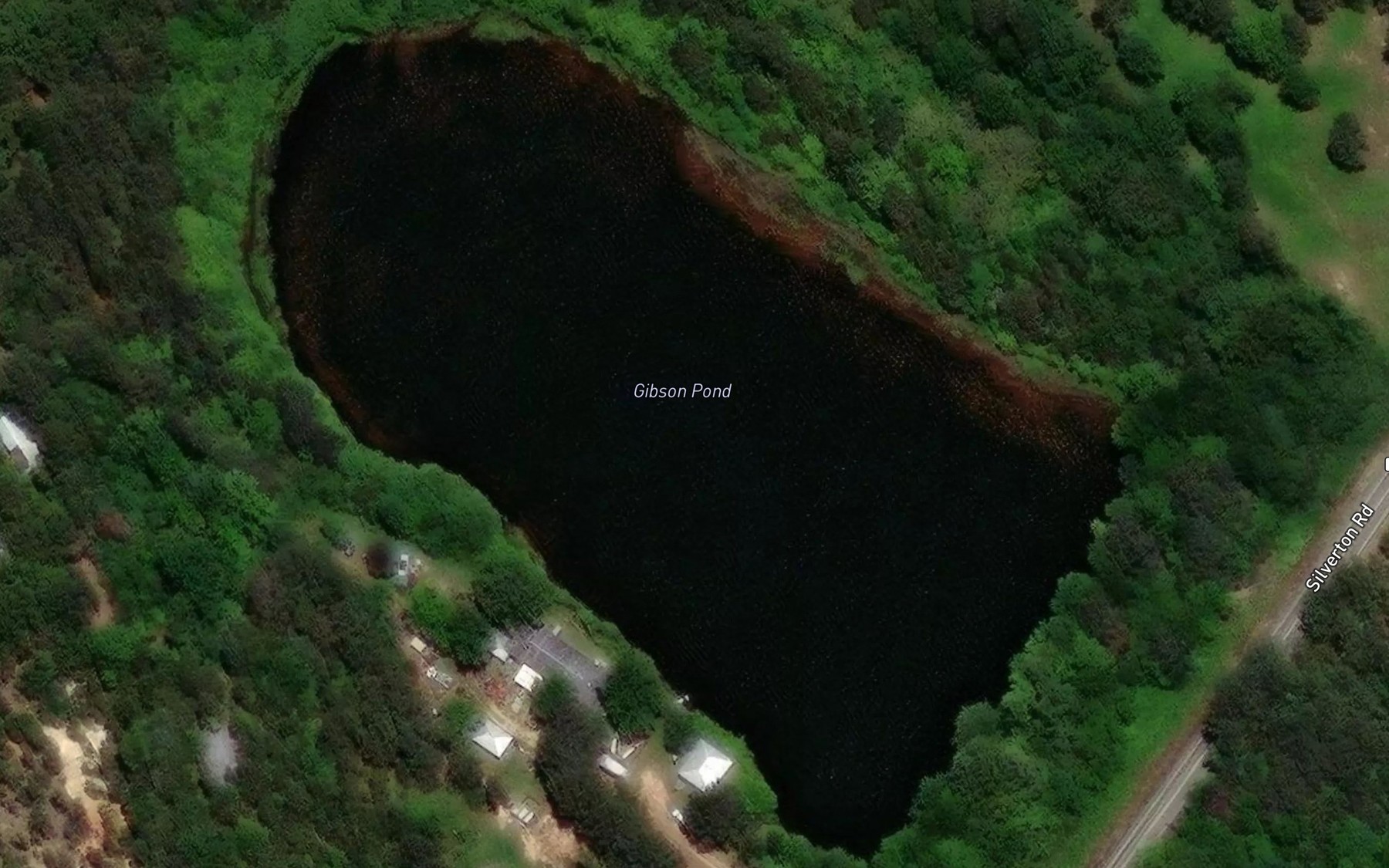Satellite map of the Gibson Pond