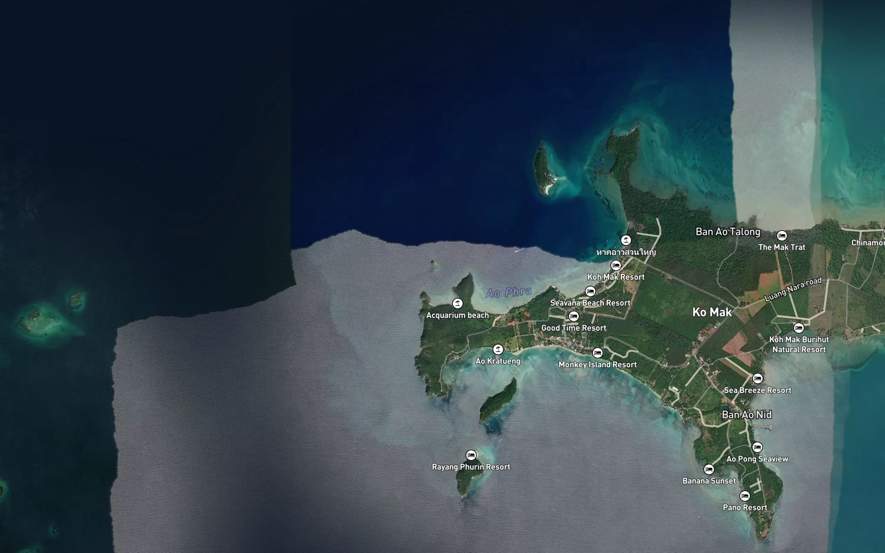Satellite map of the Ao Lom