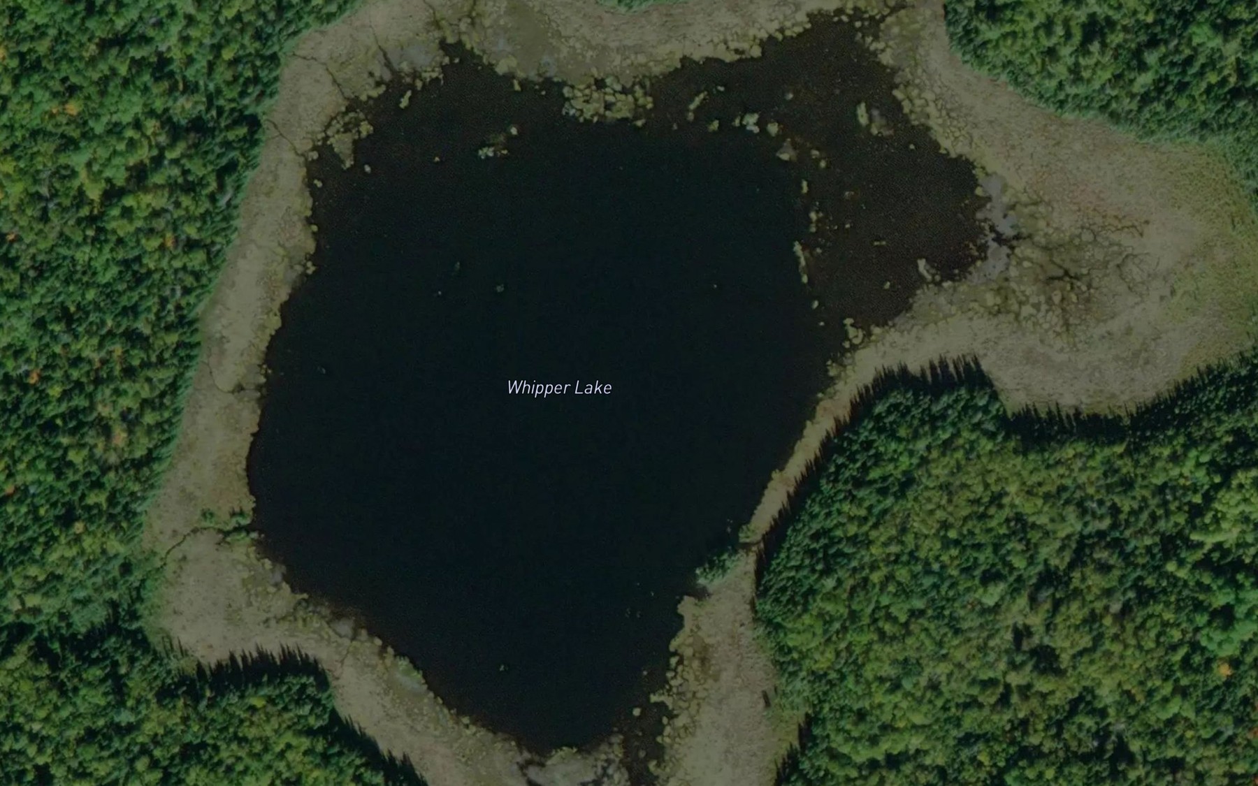 Satellite map of the Whipper Lake
