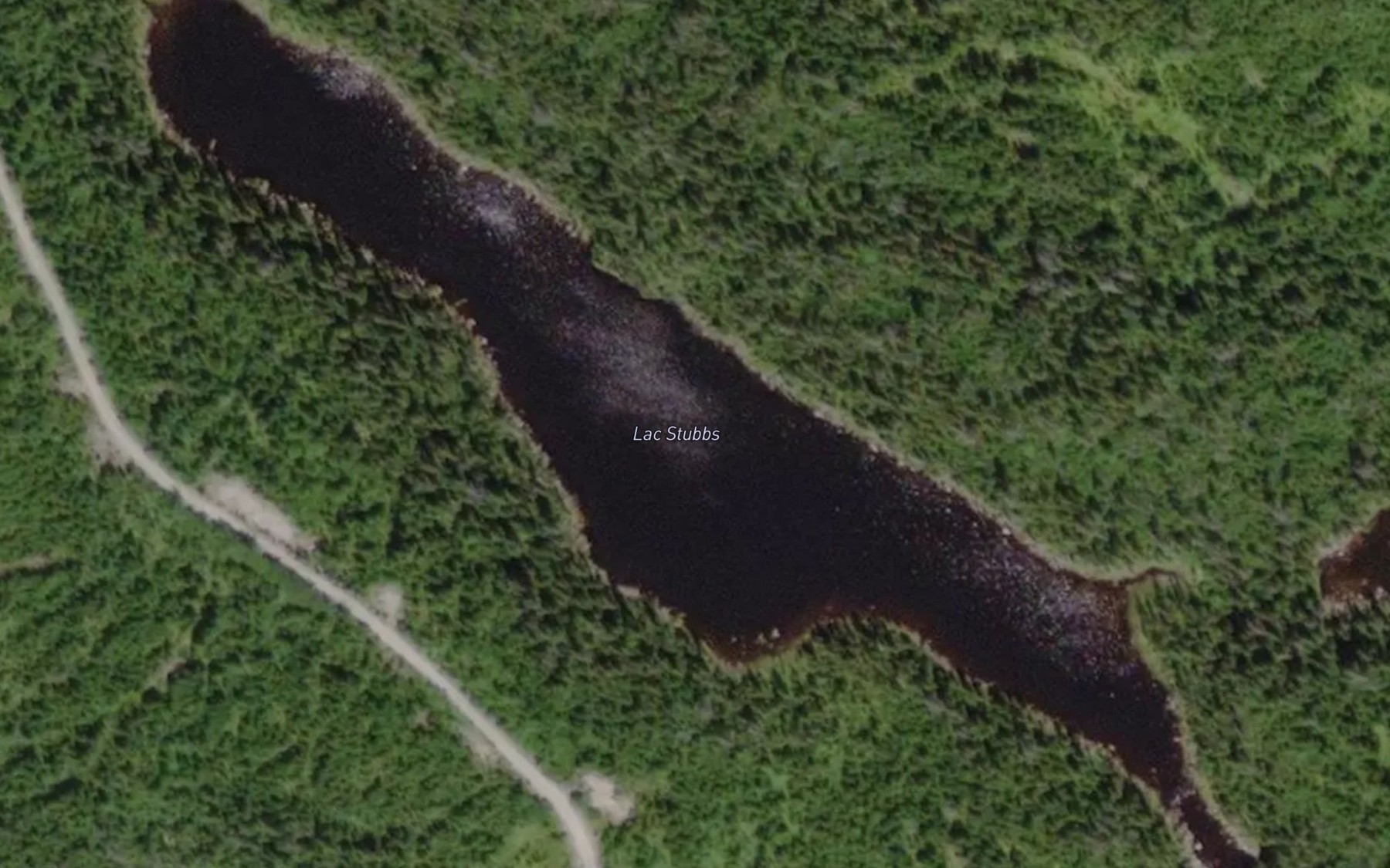 Satellite map of the Lac Stubbs