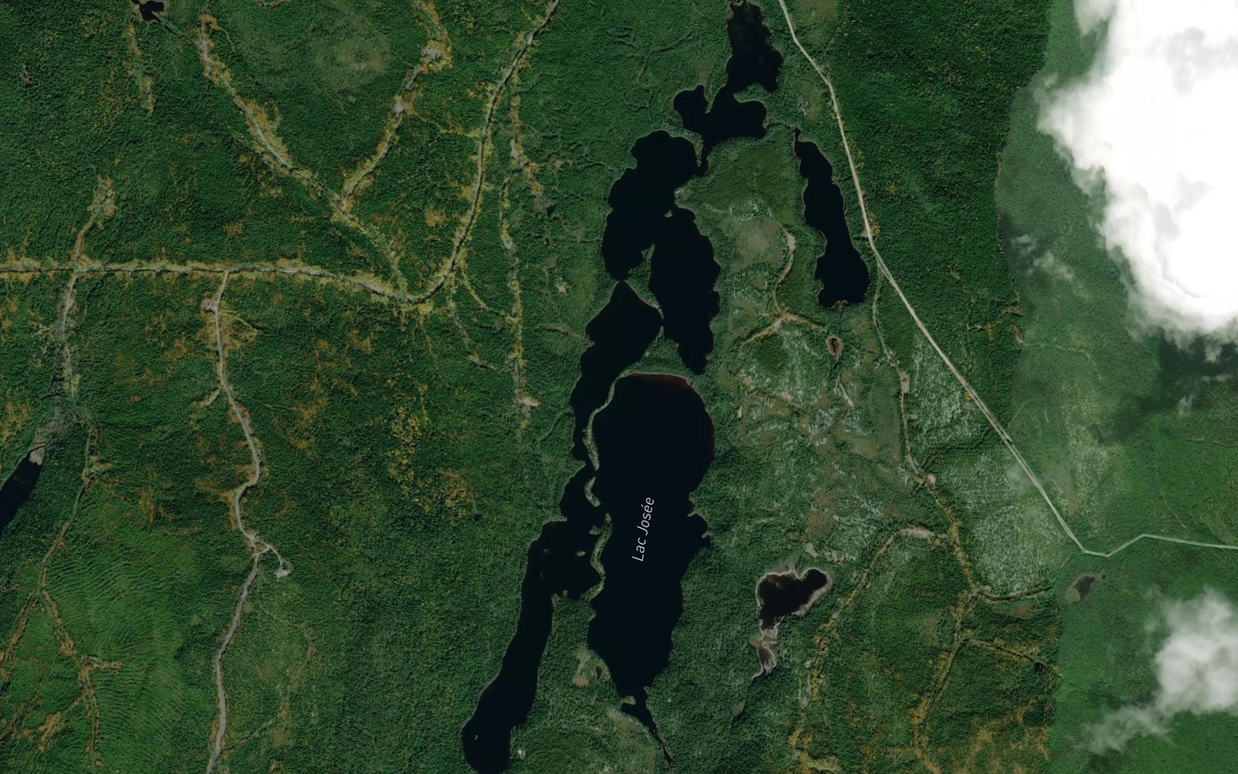 Satellite map of the Lac Josee
