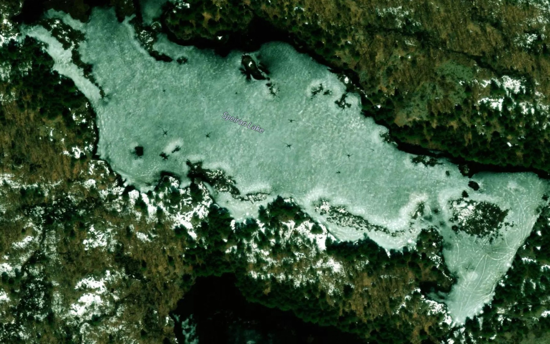 Satellite map of the Speiran Lake