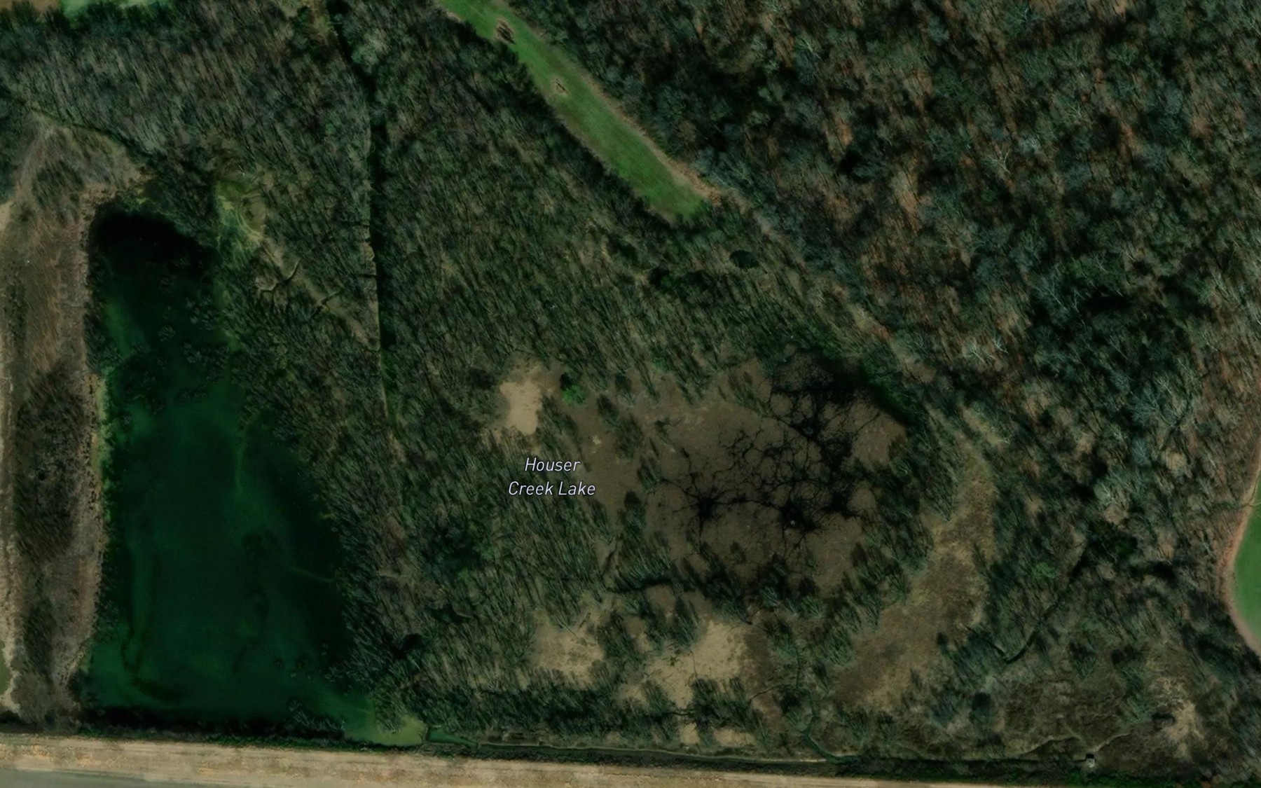 Satellite map of the Houser Creek Dam