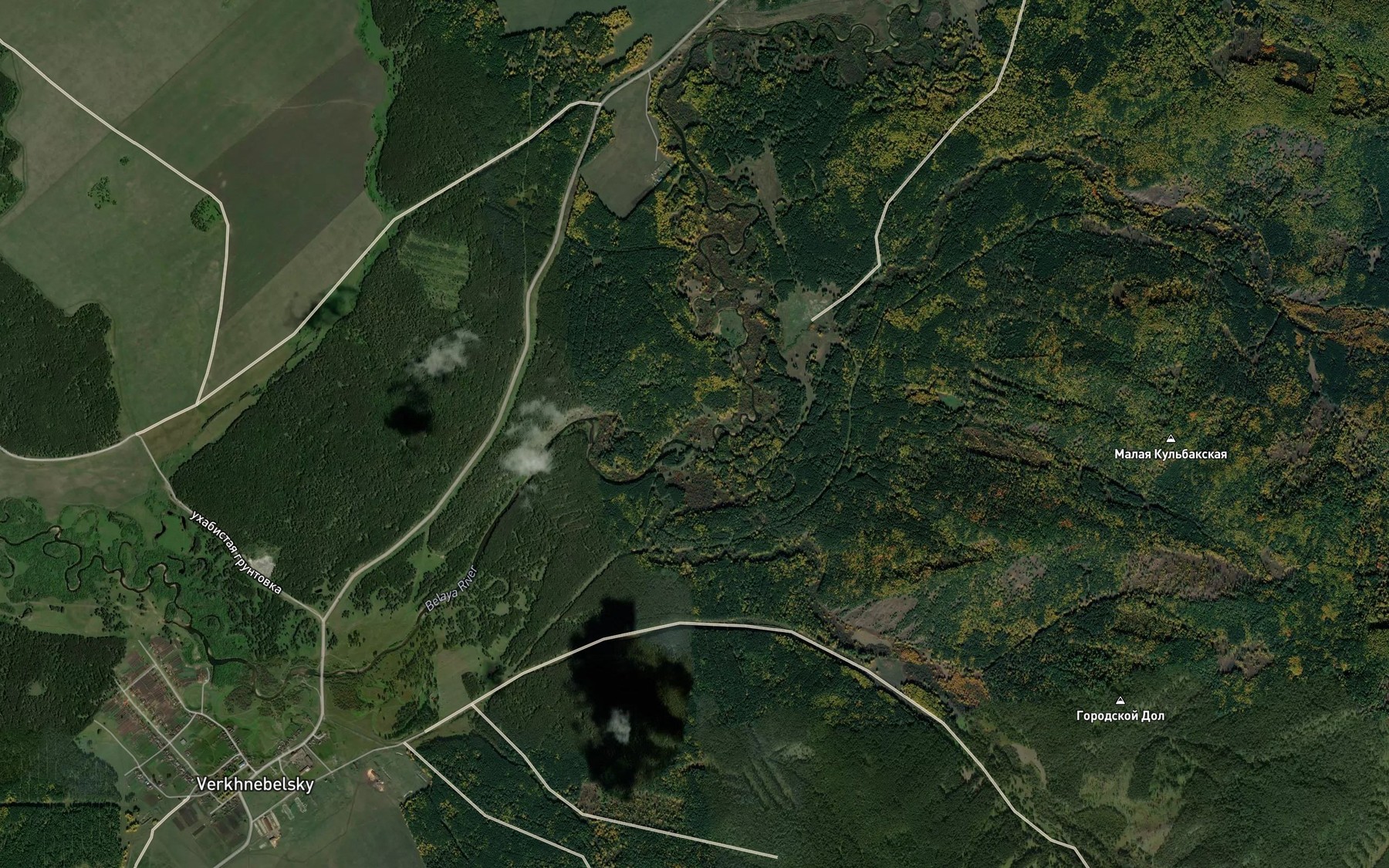 Satellite map of the Gorodskoy Klyuch