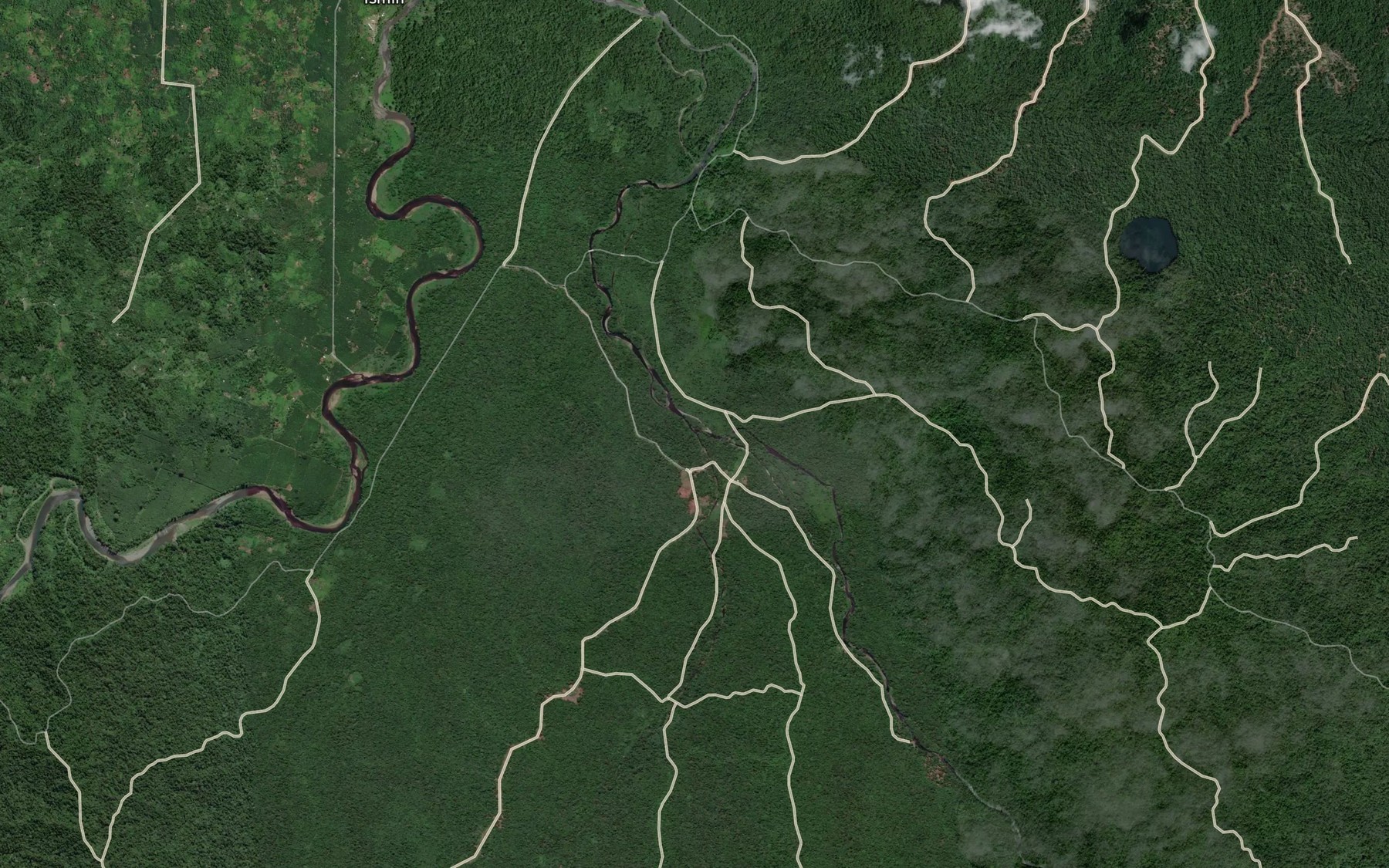 Satellite map of the Ishmi Creek