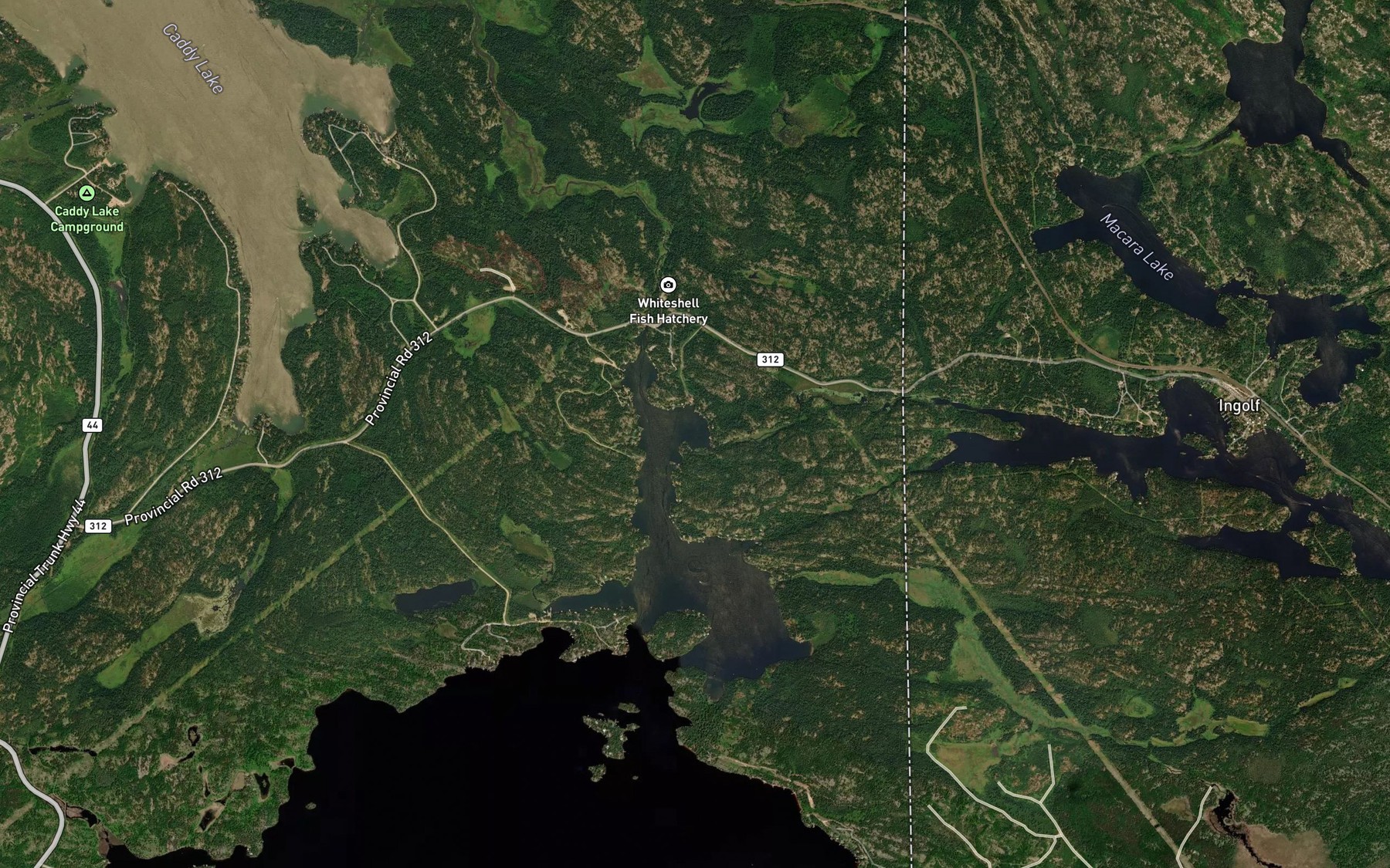 Satellite map of the Samsons Cove