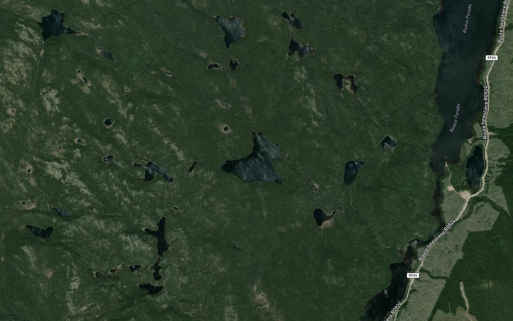 Satellite map of the Lac Claude