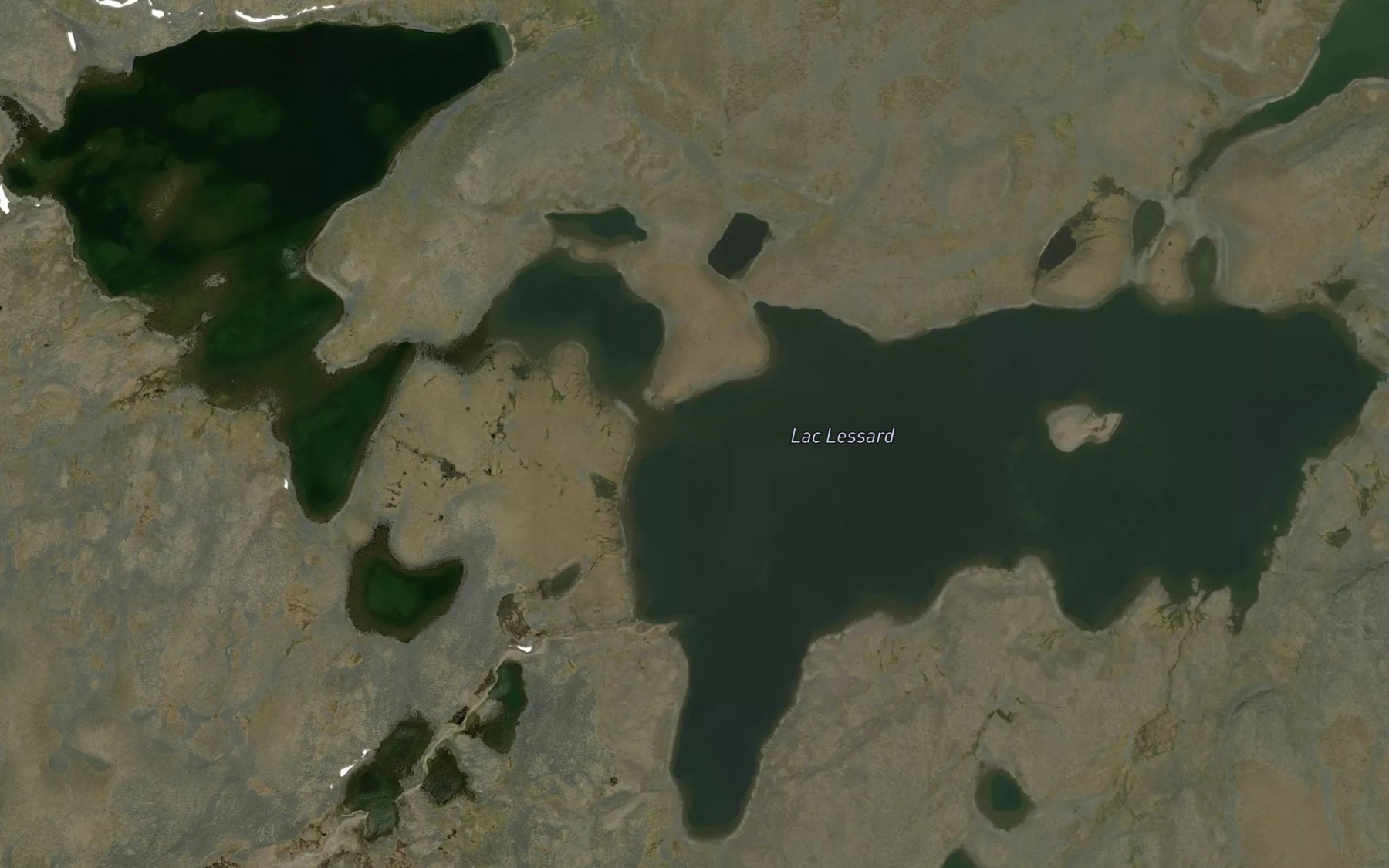 Satellite map of the Lac Lessard
