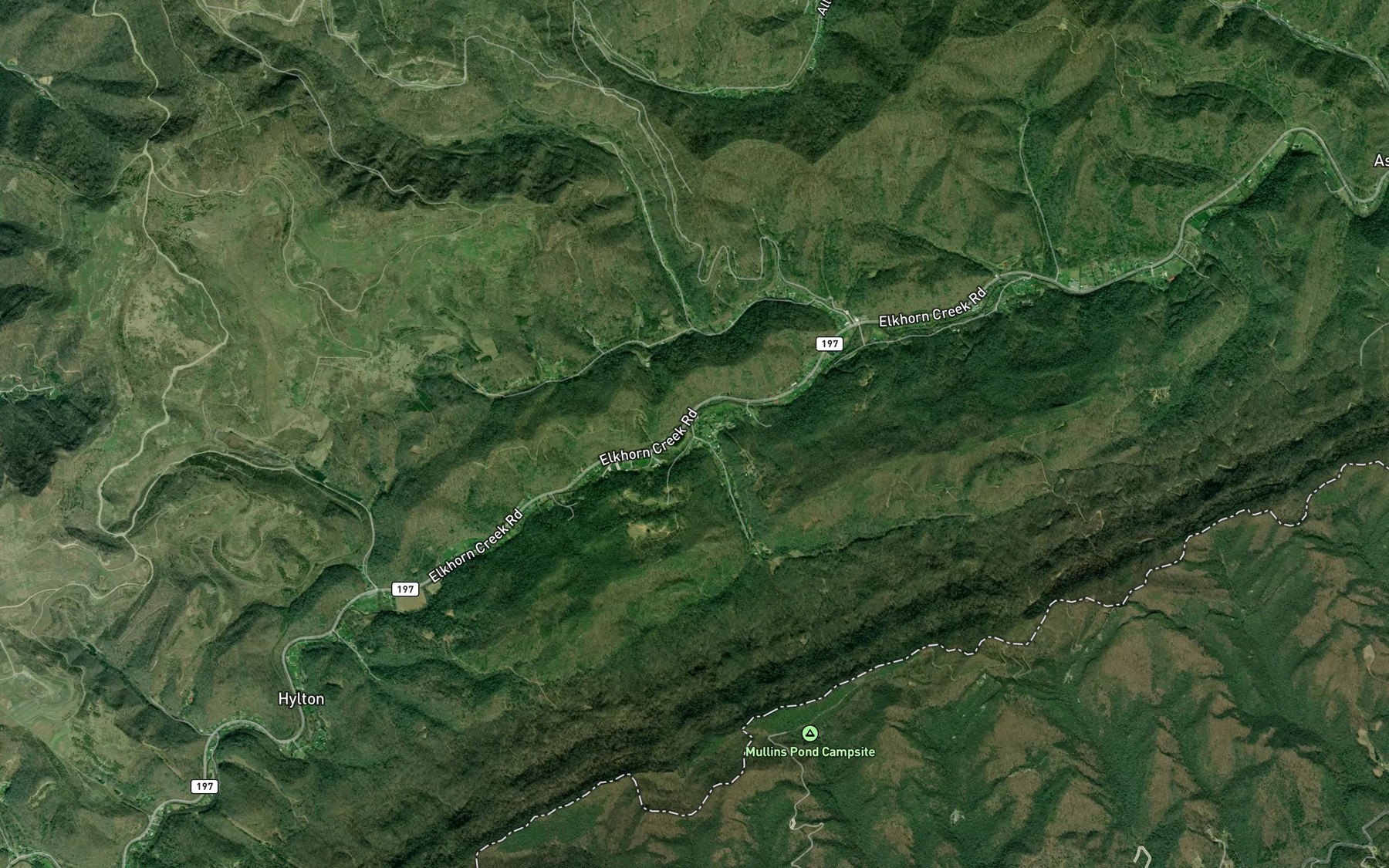 Satellite map of the Lower Pigeon Branch