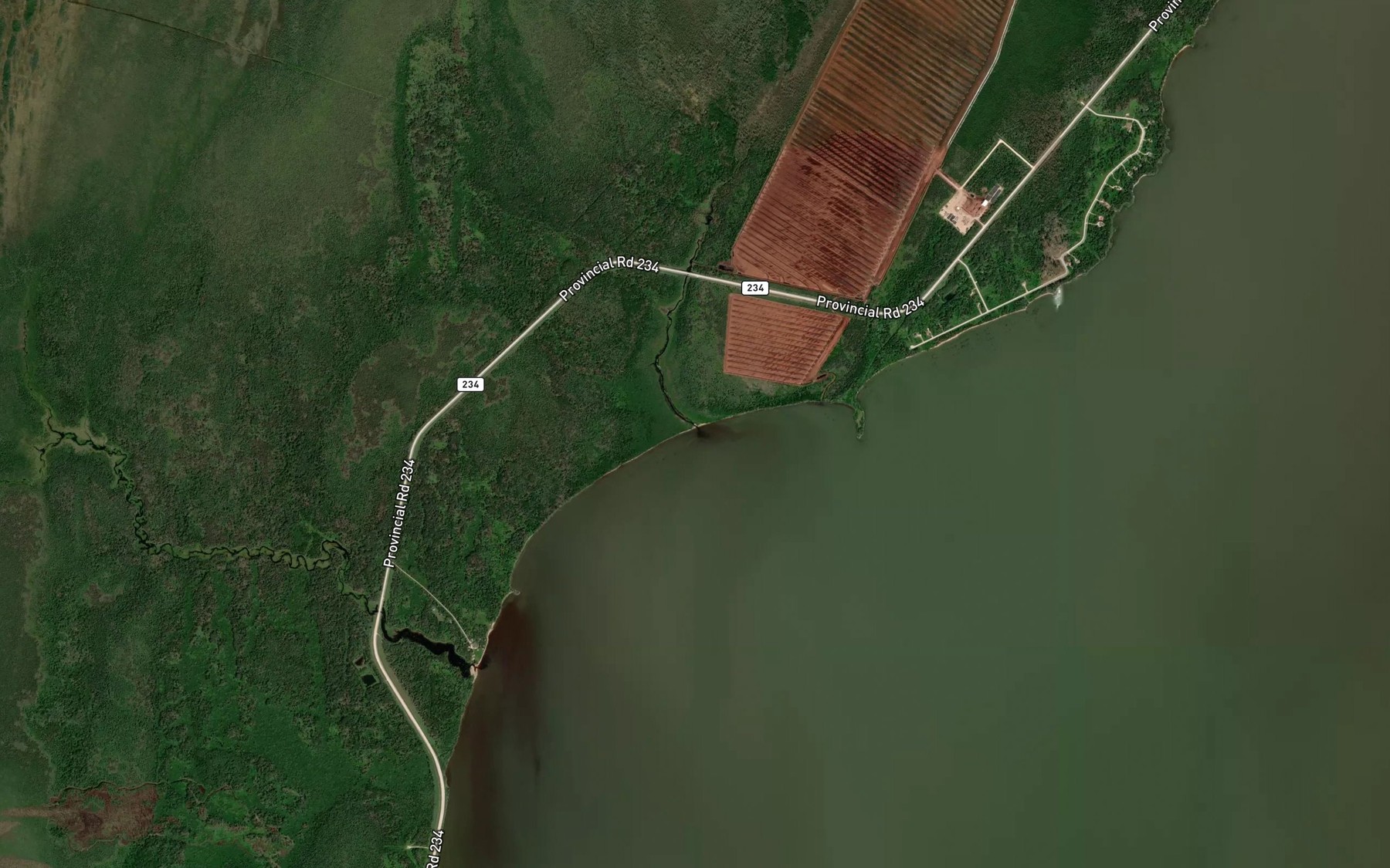 Satellite map of the Mill Creek