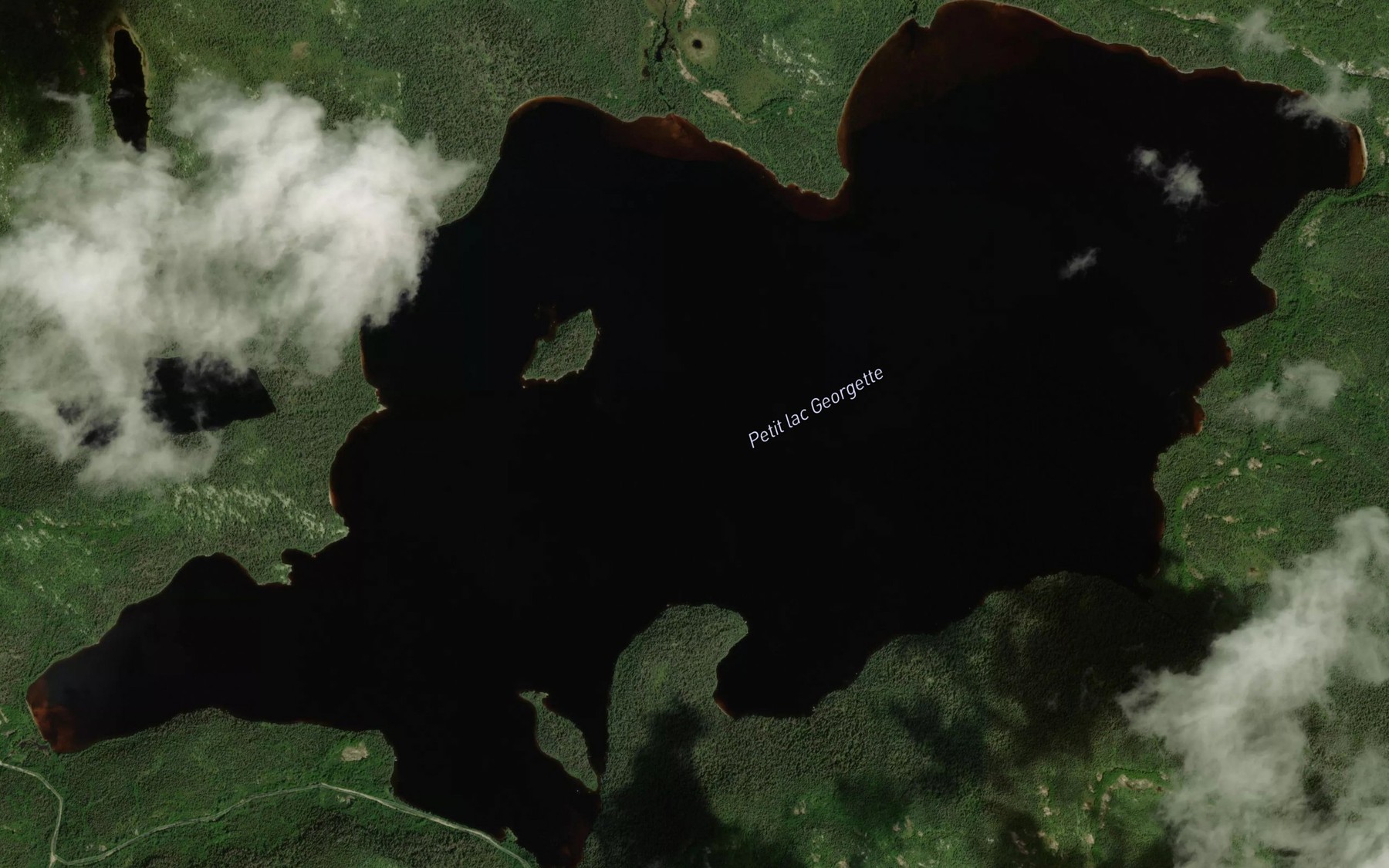 Satellite map of the Petit lac Georgette