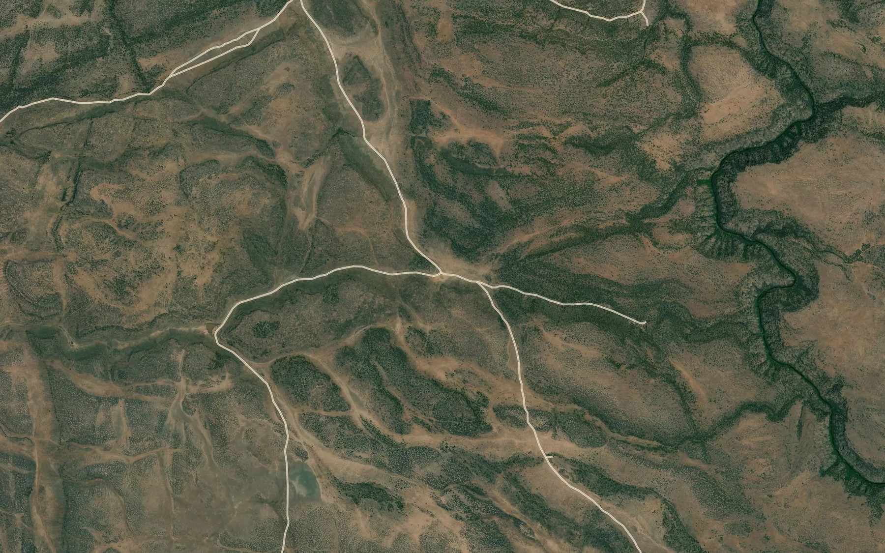 Satellite map of the Tombstone Reservoir