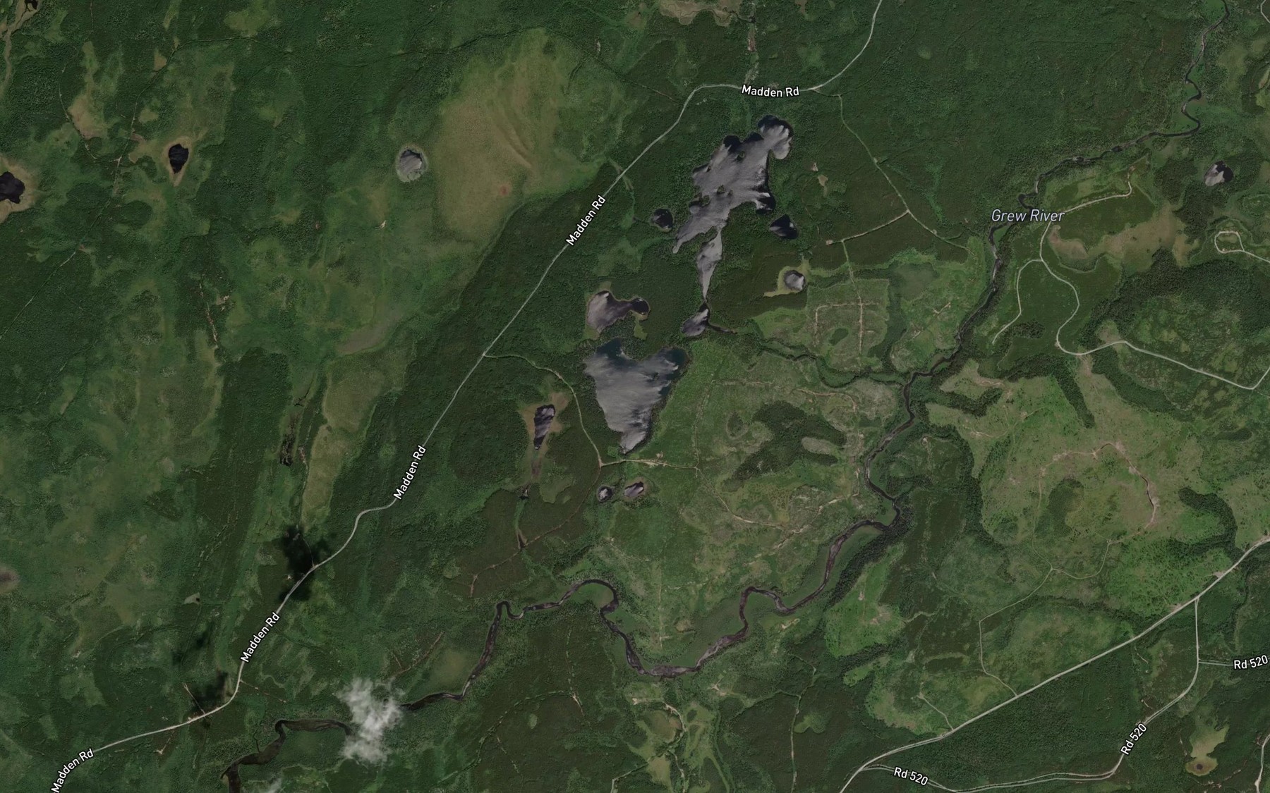 Satellite map of the Goodlad Lake