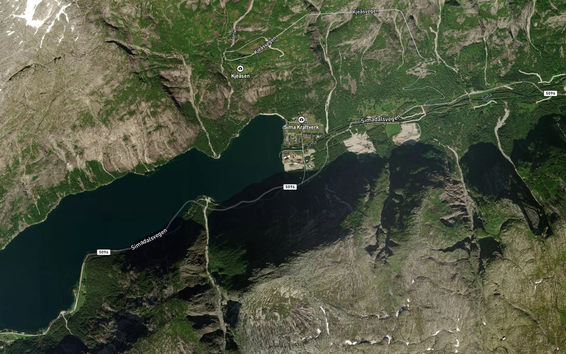 Satellite map of the Prestkoneholet
